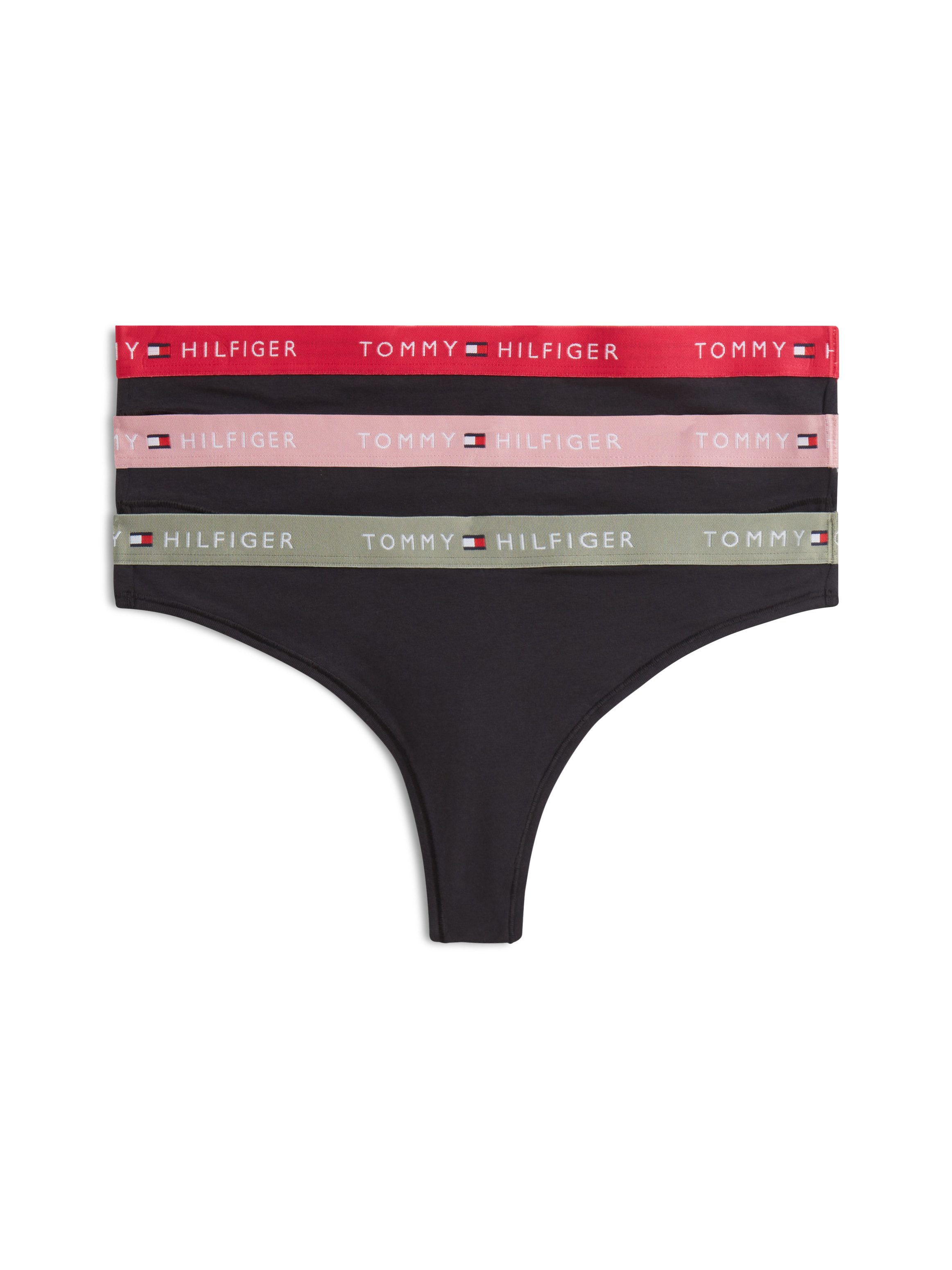 Tommy Hilfiger Underwear Tanga 3 PACK THONG (EXT.SIZES) (Packung, 3-St) mit Logobund