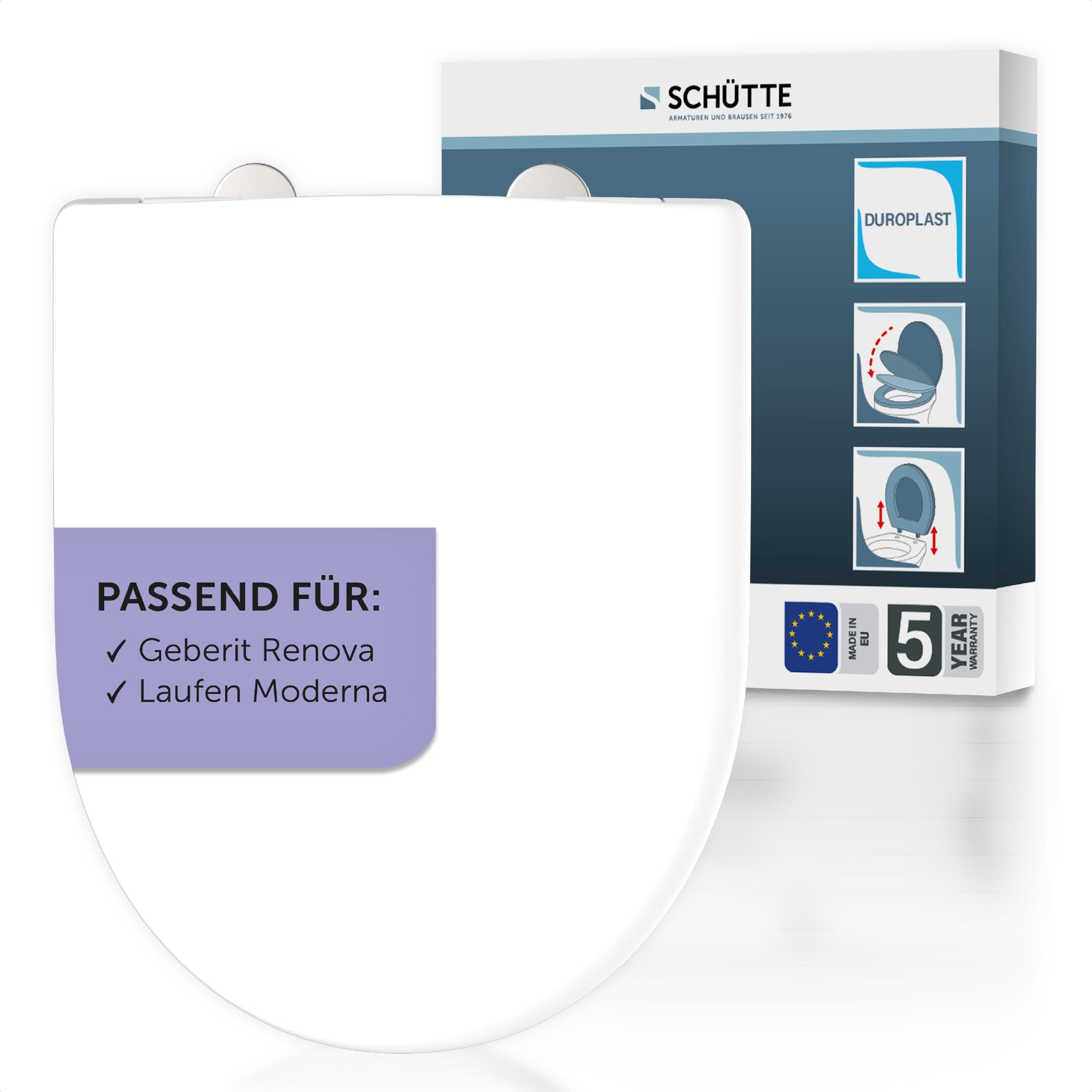 Schütte WC-Sitz Duroplast, WHITE D-Form PRO günstig online kaufen