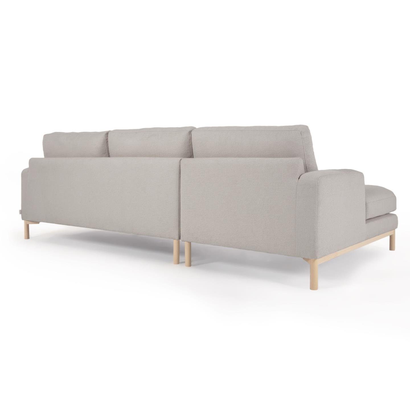 Natur24 Sofa Mihaela Grau 264 3-Sitzer x x 88 Boucle cm Sofa 154 Chaiselongue Links