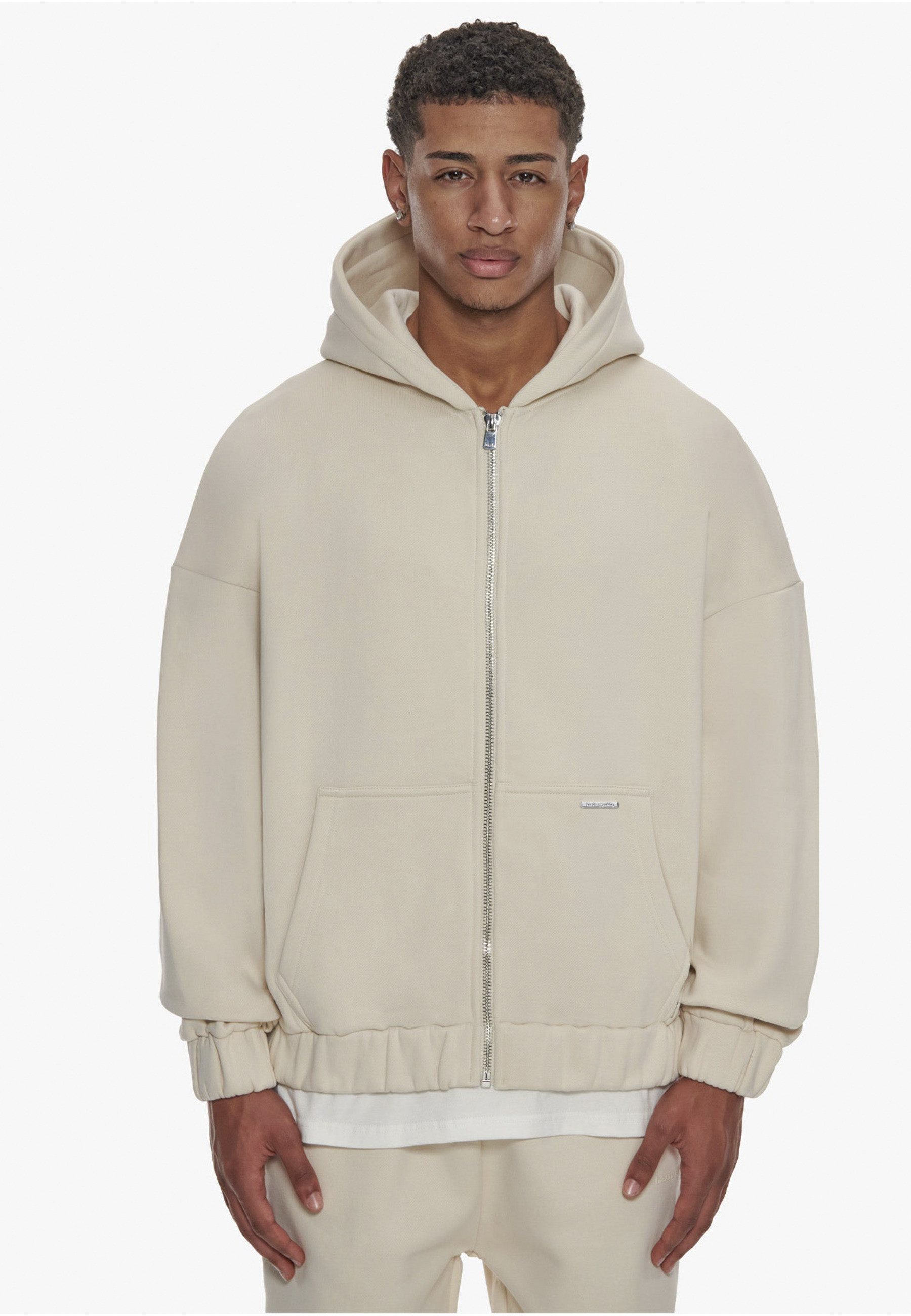 Dropsize Sweatjacke Dropsize Herren Super Heavy Blank Zip-Hoodie