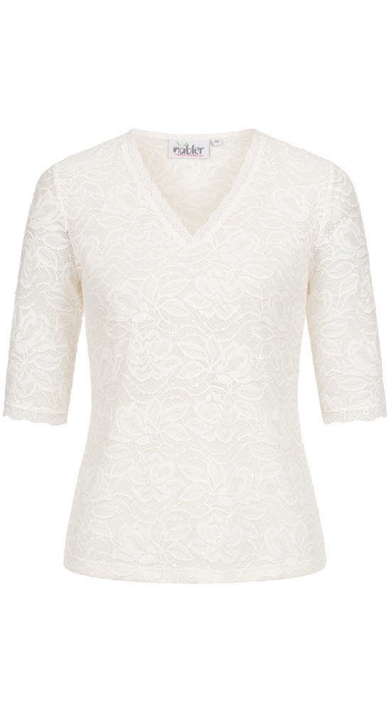 Dirndlbluse Trachtenbluse kurzarm Frieda in Creme von Nübler