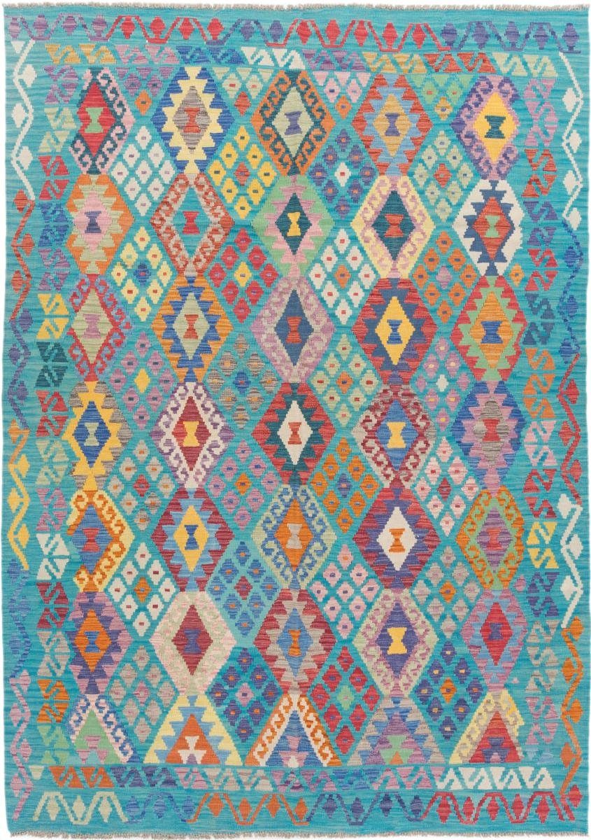 Orientteppich Kelim Afghan 3 Höhe: Nain Trading, Handgewebter rechteckig, 209x288 Orientteppich, mm