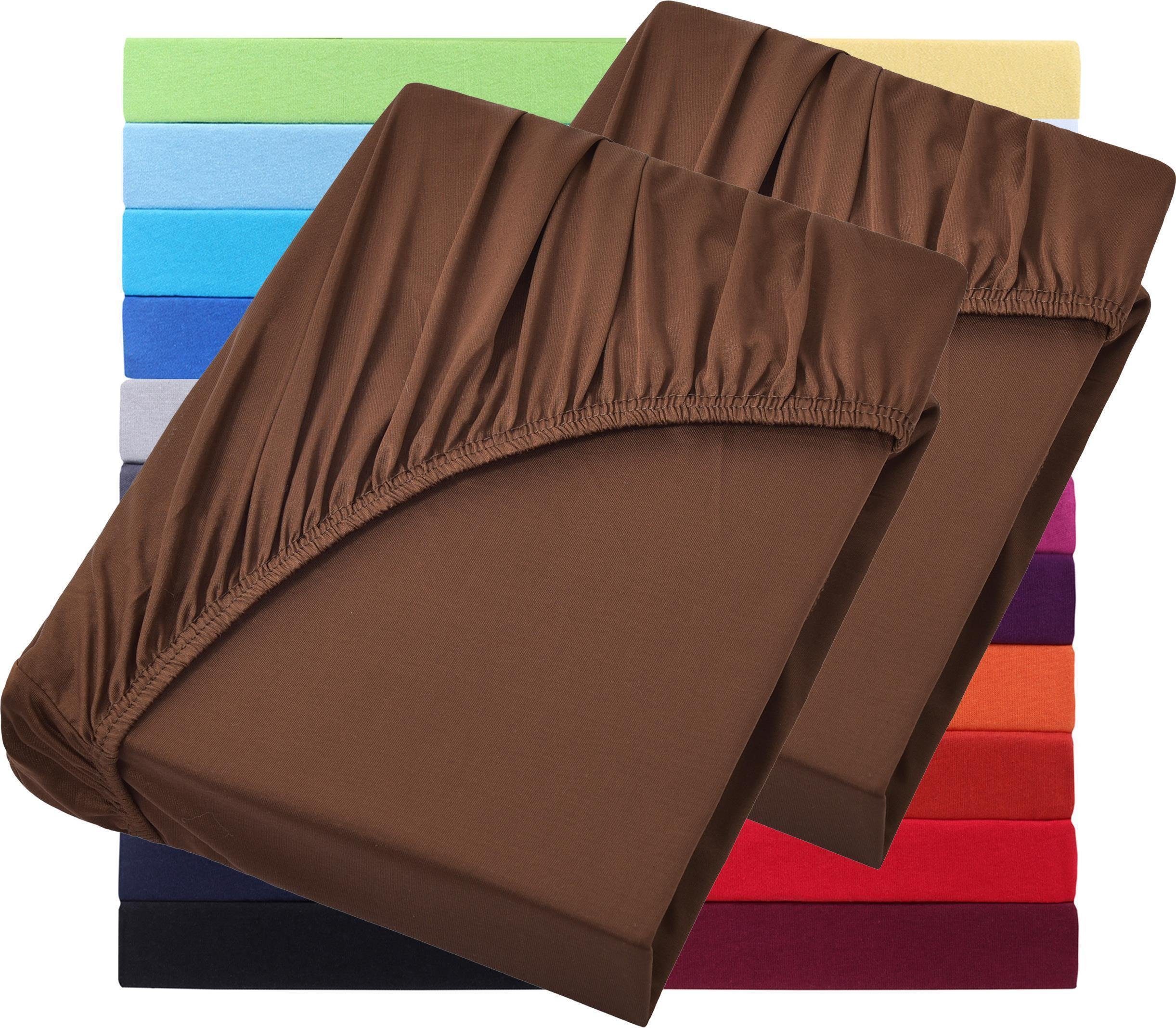 NatureMark Spannbettlaken 2er-Set Jersey Spannbetttuch 100% Baumwolle, 100% günstig online kaufen