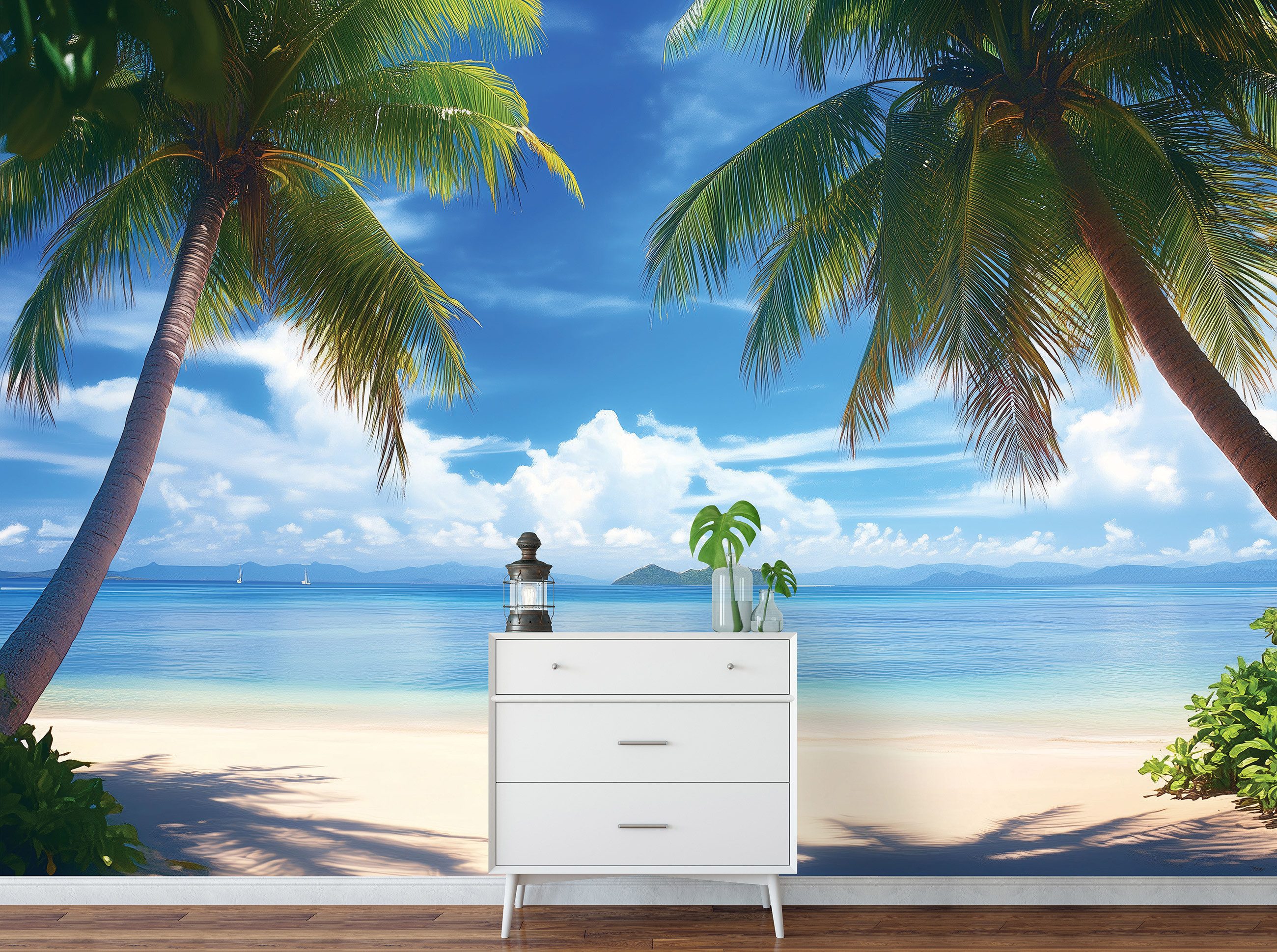 Wallarena Fototapete Strand Meer Palmen Vlies günstig online kaufen
