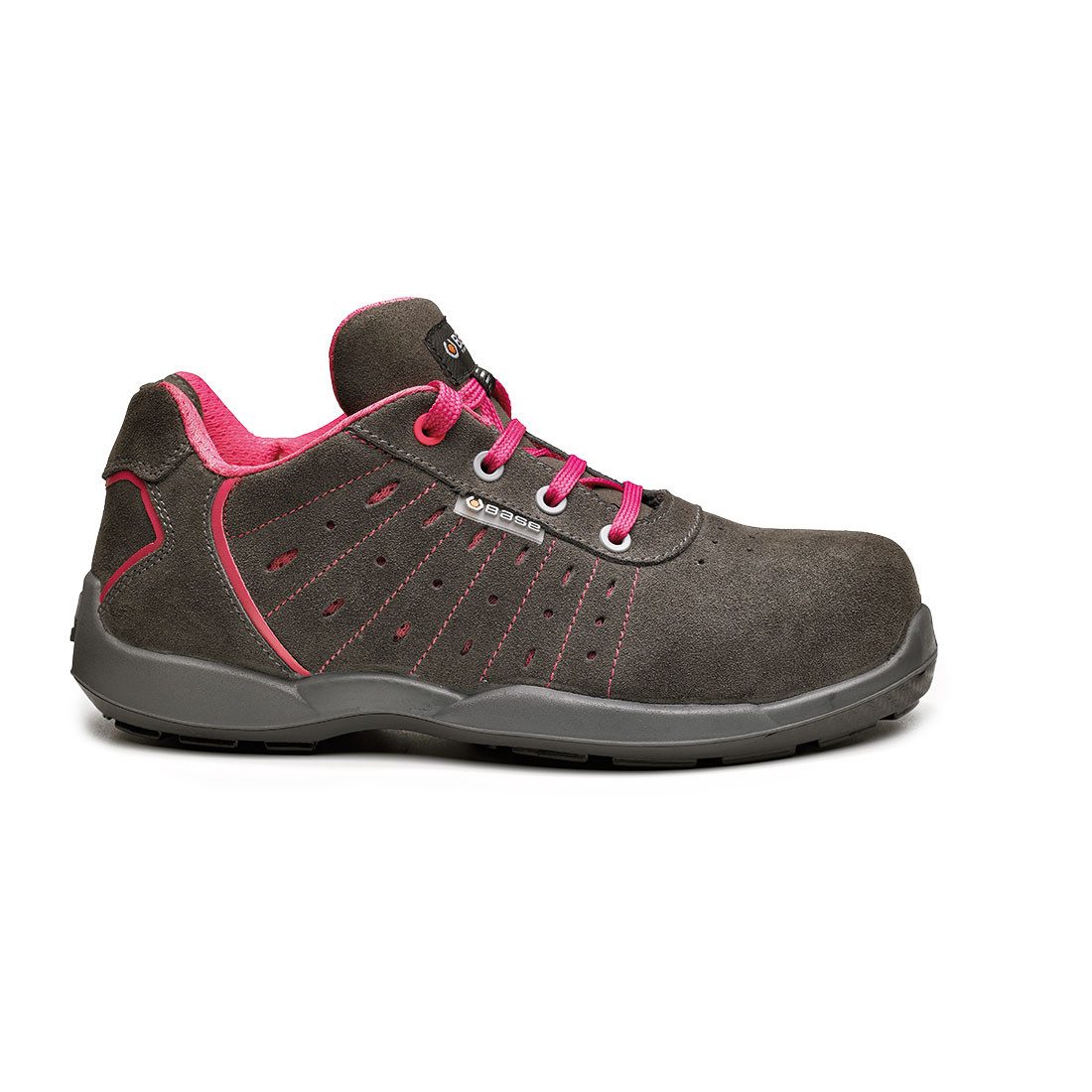 Base Footwear Damensicherheitsschuhe B0670 - Attitude S1PL FO SR Farbe Grey/Fuchsia Sicherheitsschuh (B0670) Nicht magnetisch