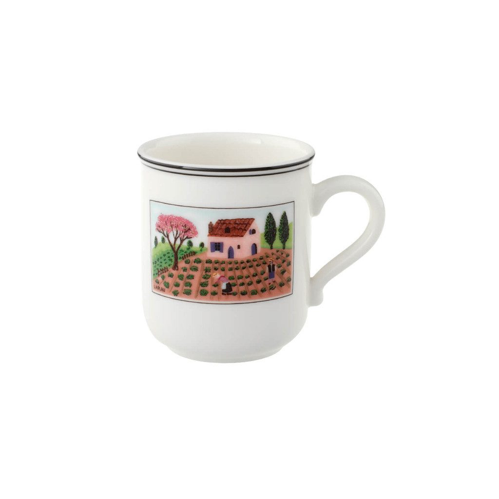 Villeroy & Boch Becher Design Naif Kaffeebecher Gärtner 300 ml, 1-tlg., Porzellan