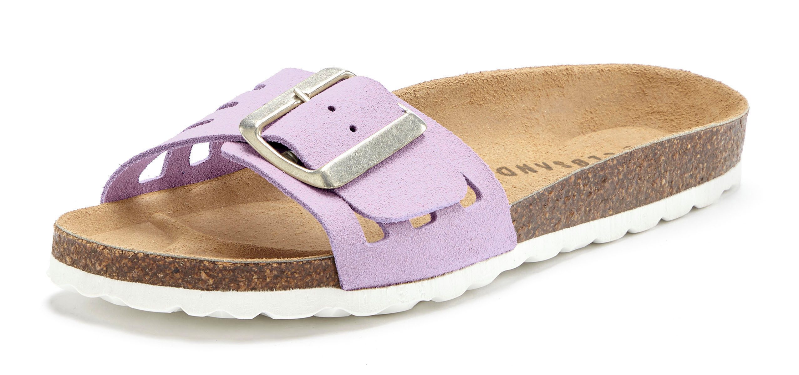 Elbsand Sandale Pantolette Mule, offener Schuh aus Leder mit weichem Komfor günstig online kaufen