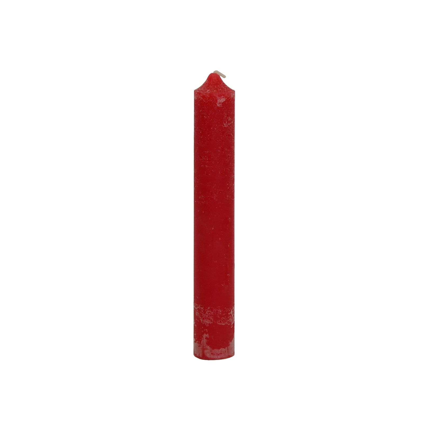B&S Spitzkerze Rustikale Stabkerze durchgefärbt rot günstig online kaufen