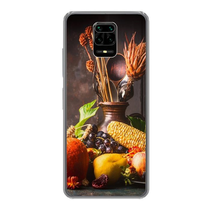 MuchoWow Handyhülle Gemüse - Obst - Rustikal - Tisch Phone Case Handyhülle Xiaomi Redmi Note 9 Pro Silikon Schutzhülle
