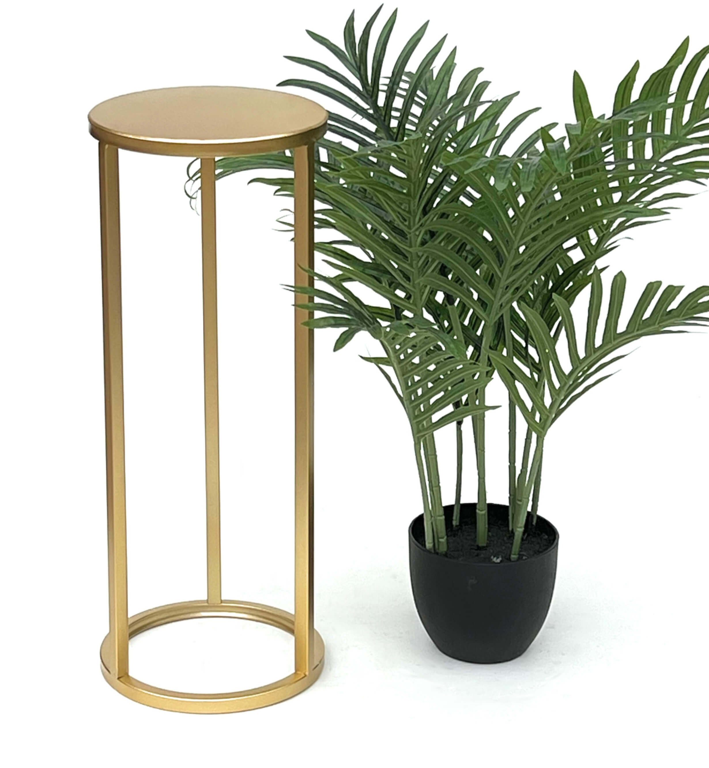 DanDiBo Blumenhocker Metall Gold Rund 50-70 cm Blumenständer 96510