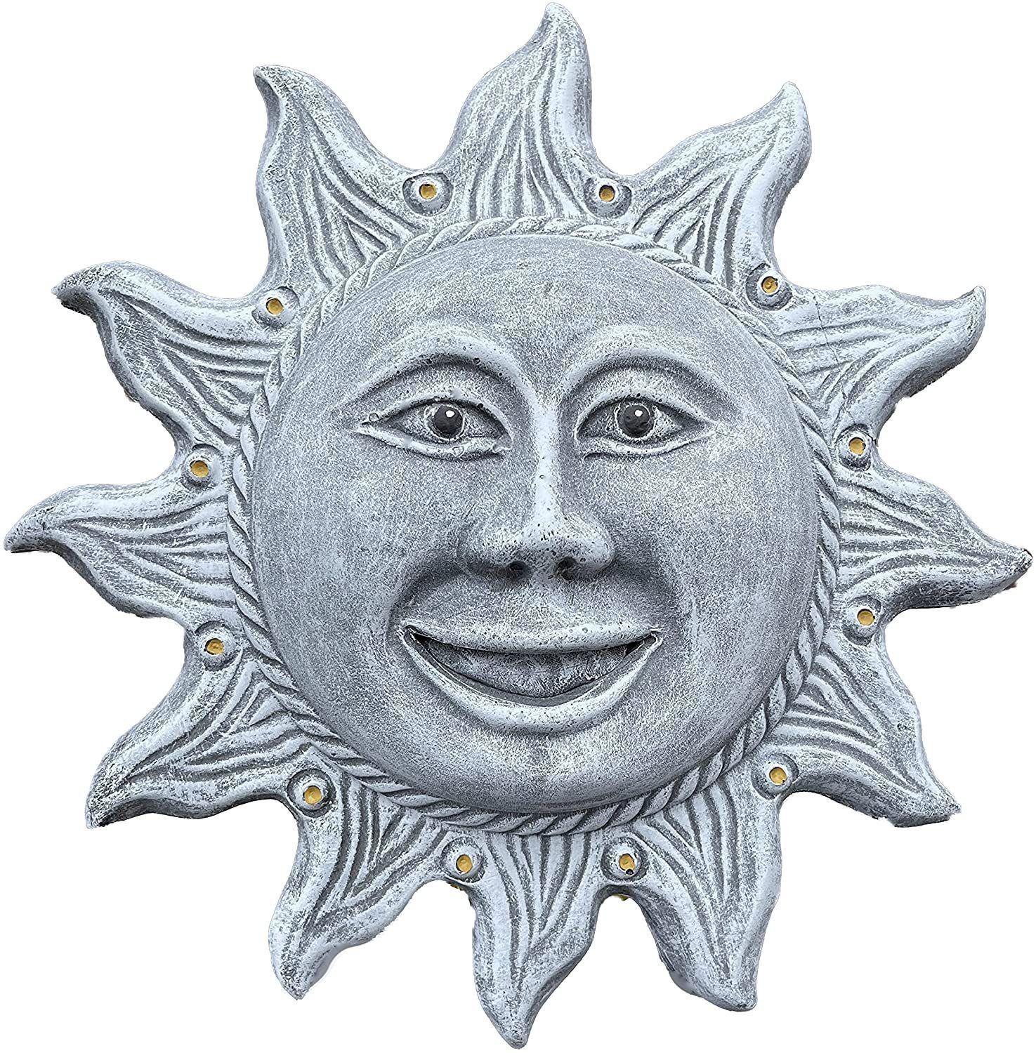 Stone and Style Gartenfigur Frostfeste Wandrelief Sonne Il Sole 30cm