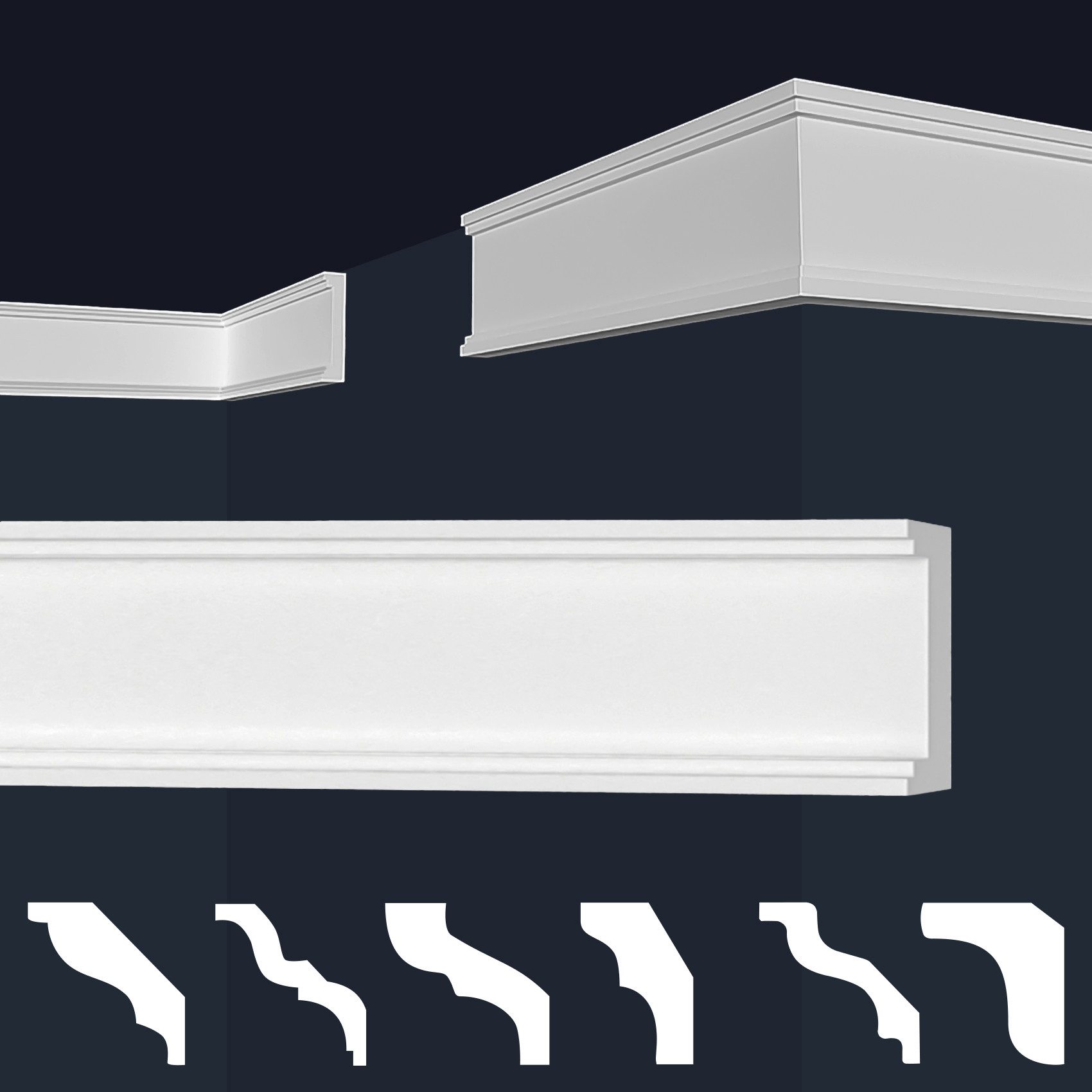 marbet design Stuckleiste E-29, 2 Meter / 1 Leiste, XPS Styropor weiß - Wan günstig online kaufen