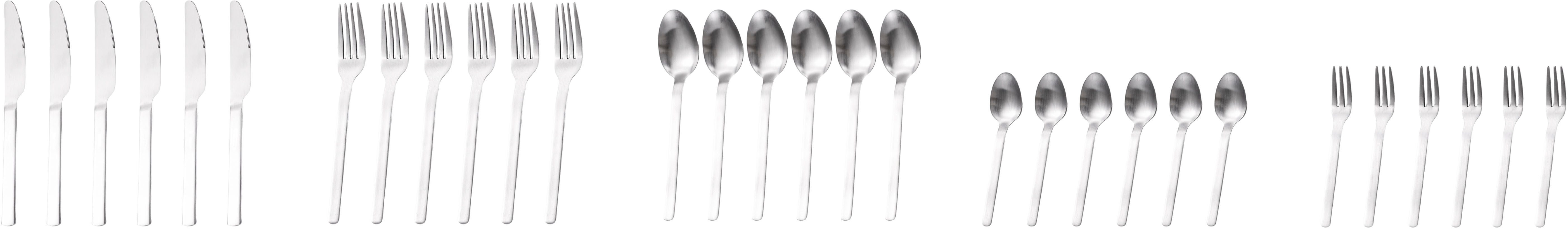 ECHTWERK Besteck-Set Tafelbesteck „Angelini“ (30-tlg), 6 Personen, Edelstahl 18/10, Hochglänzend – Bild 3 von 3