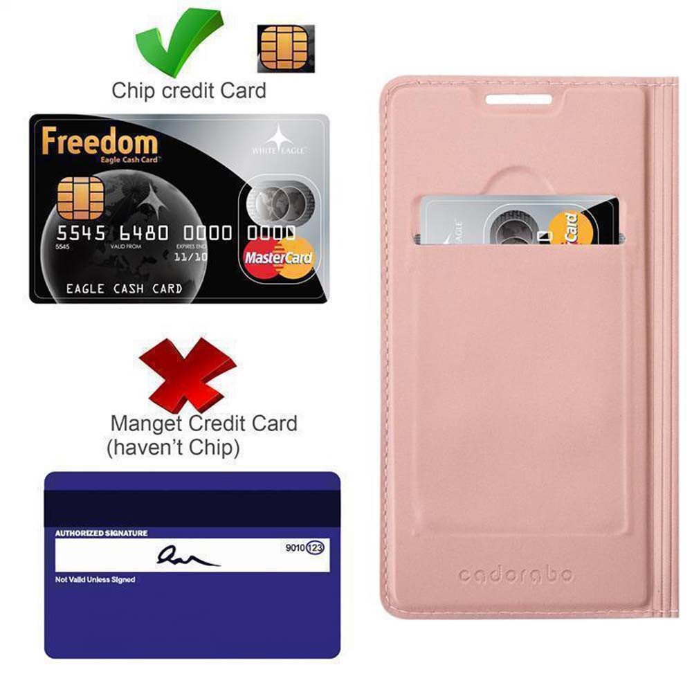 Cadorabo Handyhülle für ZTE Blade A612 Hülle ZTE Blade A612, Schutzhülle Hülle mit Standfunktion, Magnetverschluss und Kartenfach