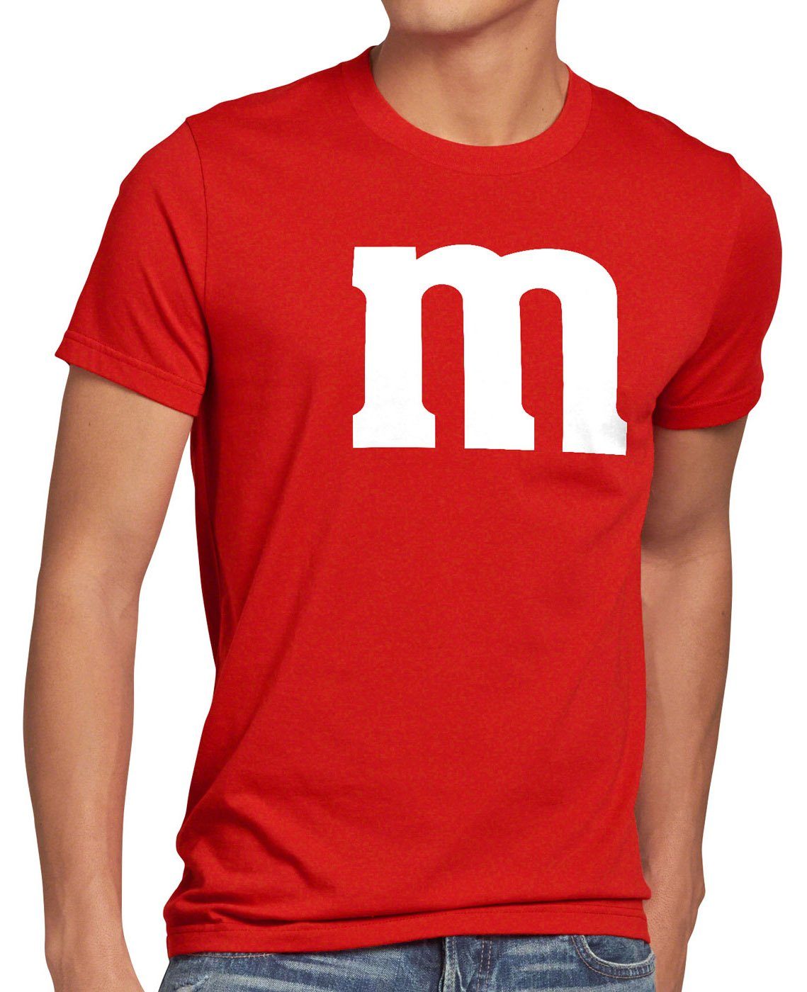style3 Print-Shirt Herren T-Shirt m Fasching Karneval Kostüm Gruppenkostüm Umzug Verkleidung Fun rot