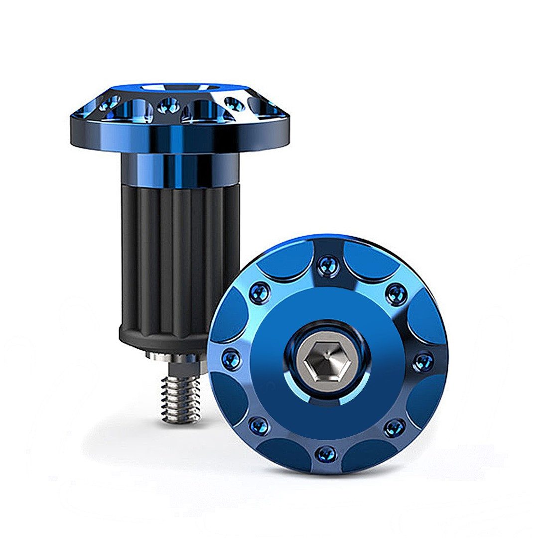 Lenkervorbau Lenkerenden / Motorrad Lenkergewichte # LE1 für universal Lenker blau