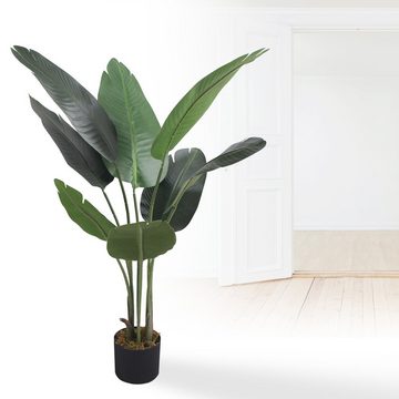 Kunstbaum Bananenbaum Bananenstaude Kunstpflanze Künstliche Pflanze 115 cm, Decovego