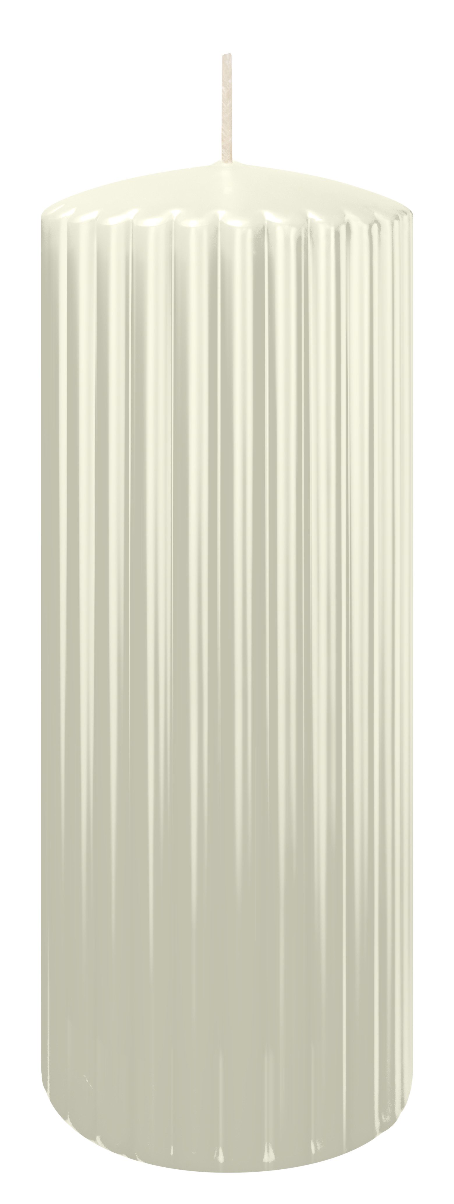 Wiedemann Kerzen Adventskerze Rillen Kerzen Elfenbein 200 x Ø 80 mm, 4 Stück