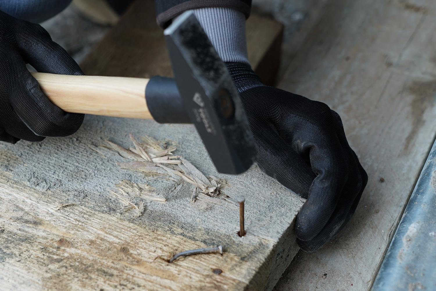 Brilliant Tools Hammer Schlosserhammer mit 300 g Hickory-Stiel