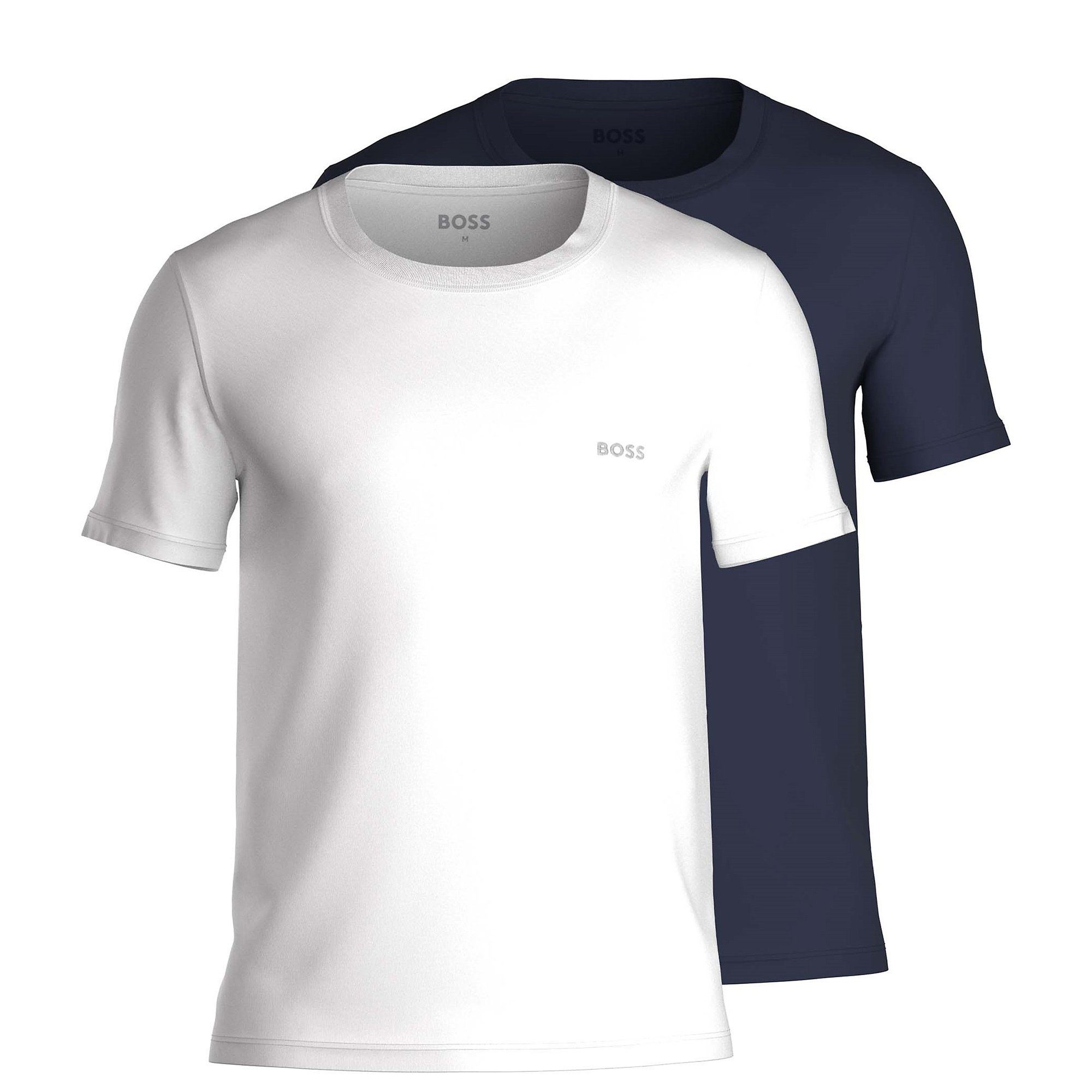 BOSS Blau 2P 2er Pack - T-Shirt Herren Comfort T-Shirt, B-TShirtRN