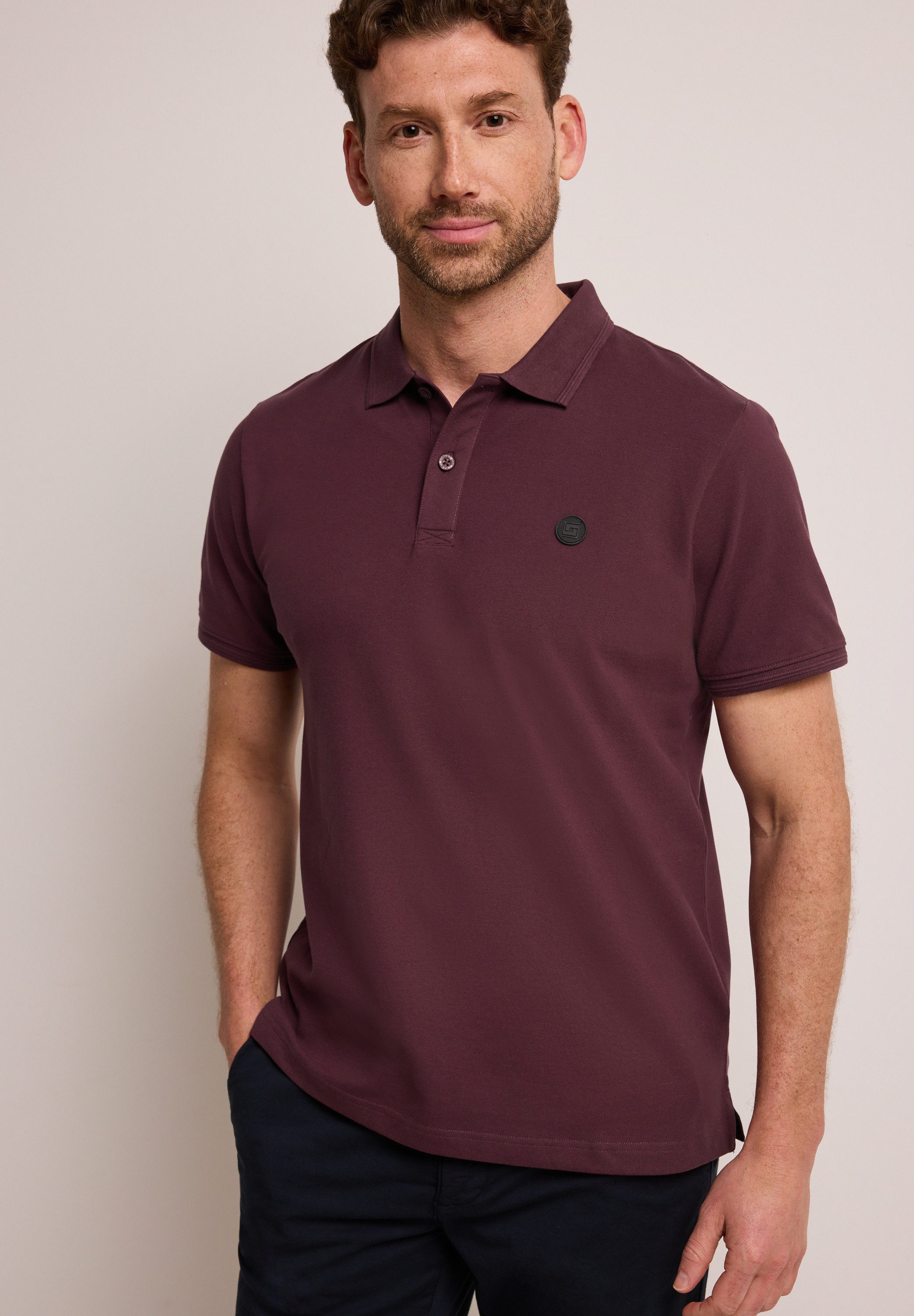 STREET ONE MEN Poloshirt aus Baumwolle mit Stretchante günstig online kaufen
