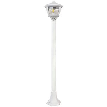 etc-shop LED Außen-Stehlampe, Leuchtmittel inklusive, Warmweiß, Außen Steh Leuchte Garten Strahler ALU Sockel Stand Lampe im