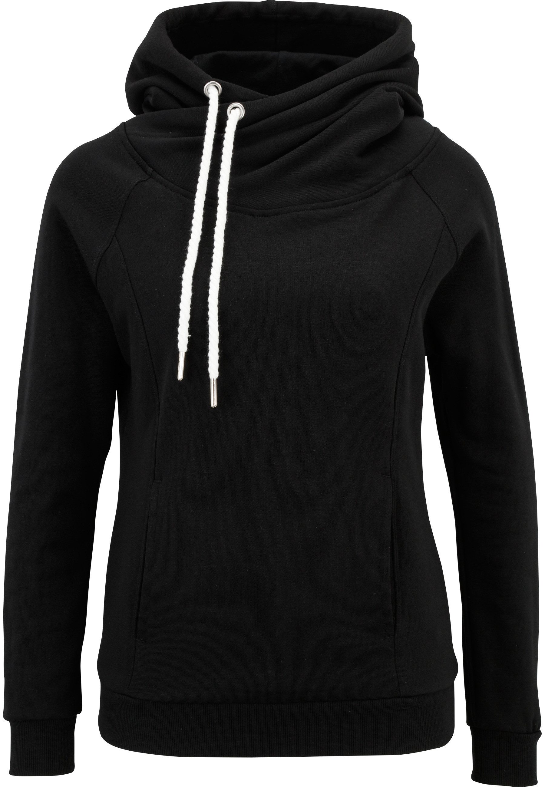 URBAN CLASSICS Sweatshirt Urban Classics Damen Ladies Raglan High Neck Hood günstig online kaufen