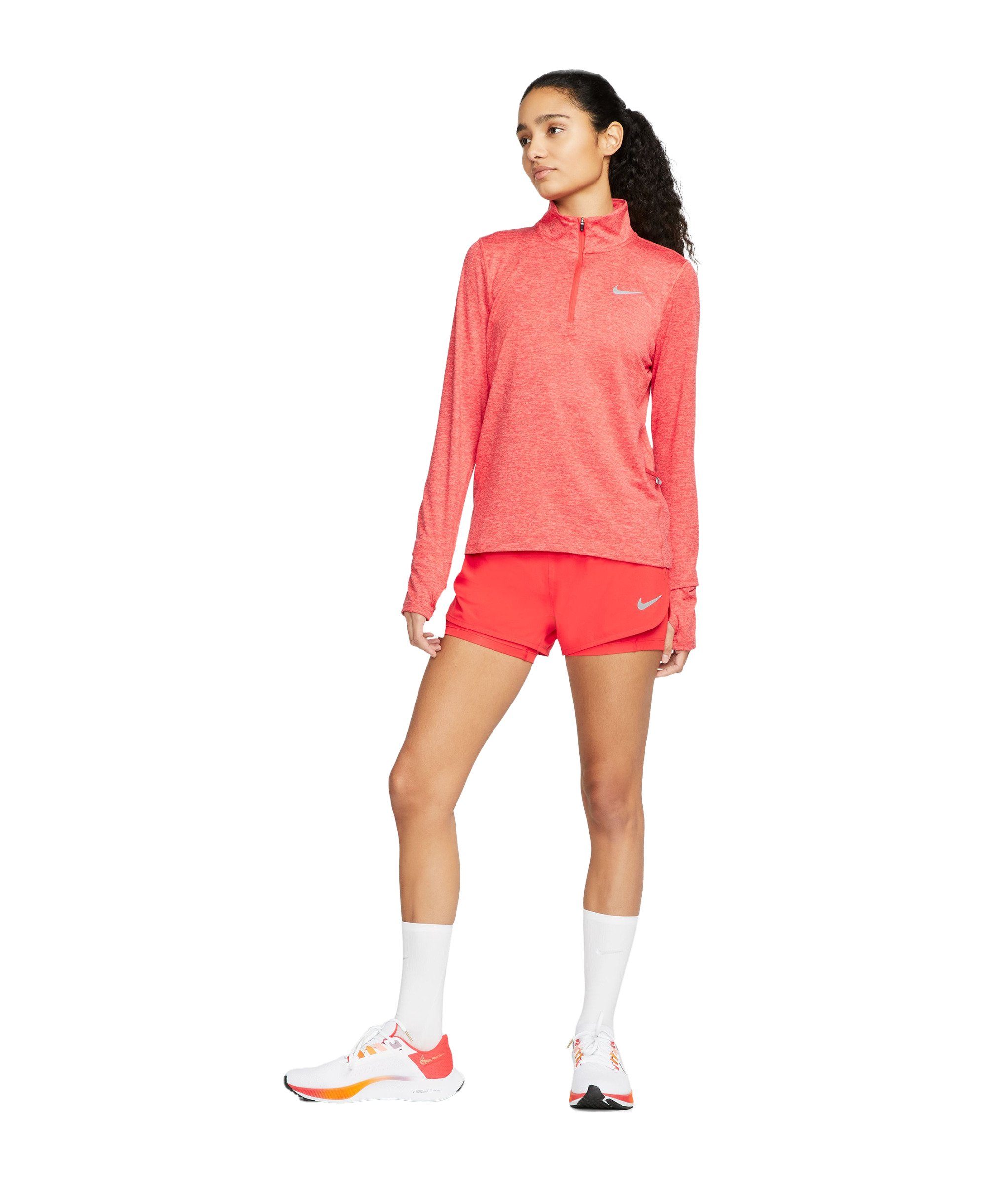 Nike Sweatshirt Element Drill Top Damen rotrotsilber