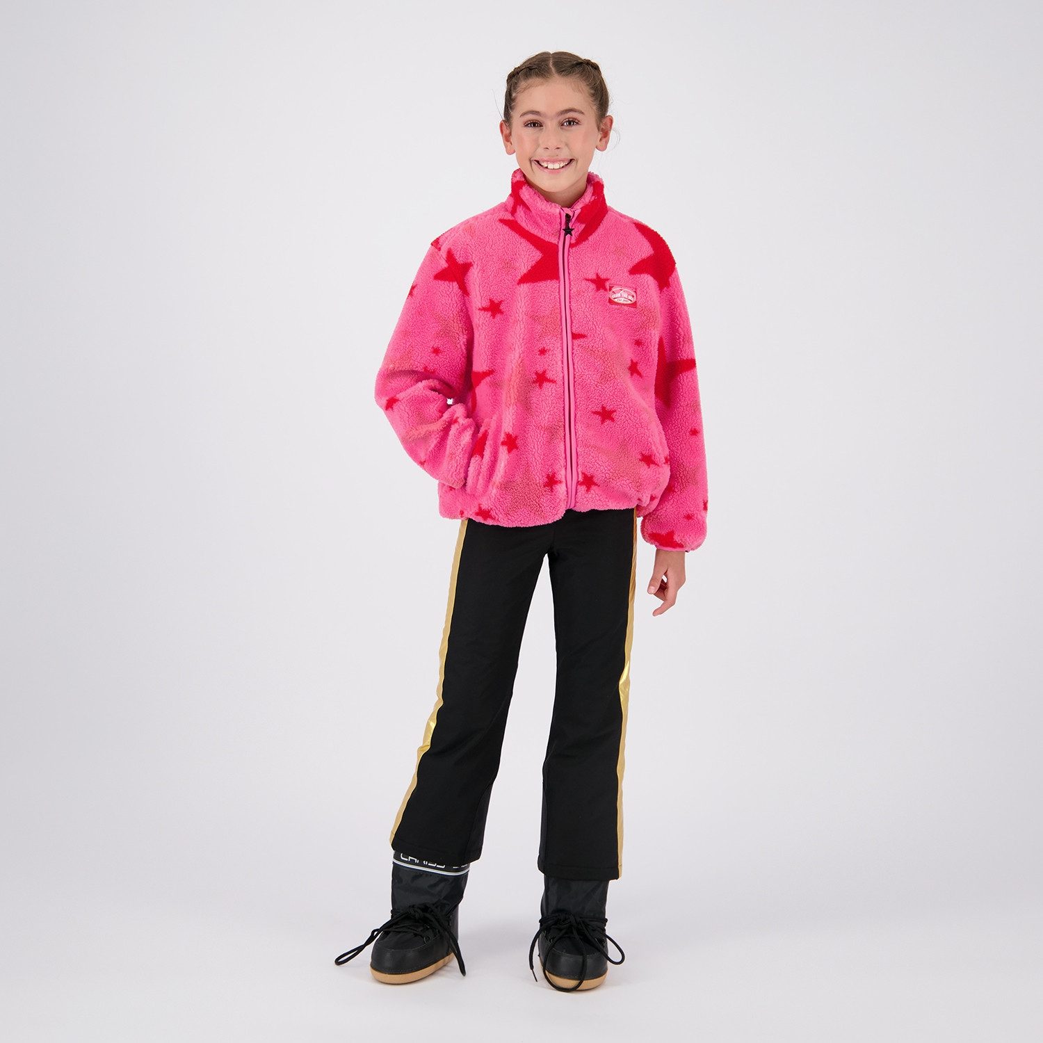 Vingino Fleecejacke Tarly modisch bedruckt, Stehkragen