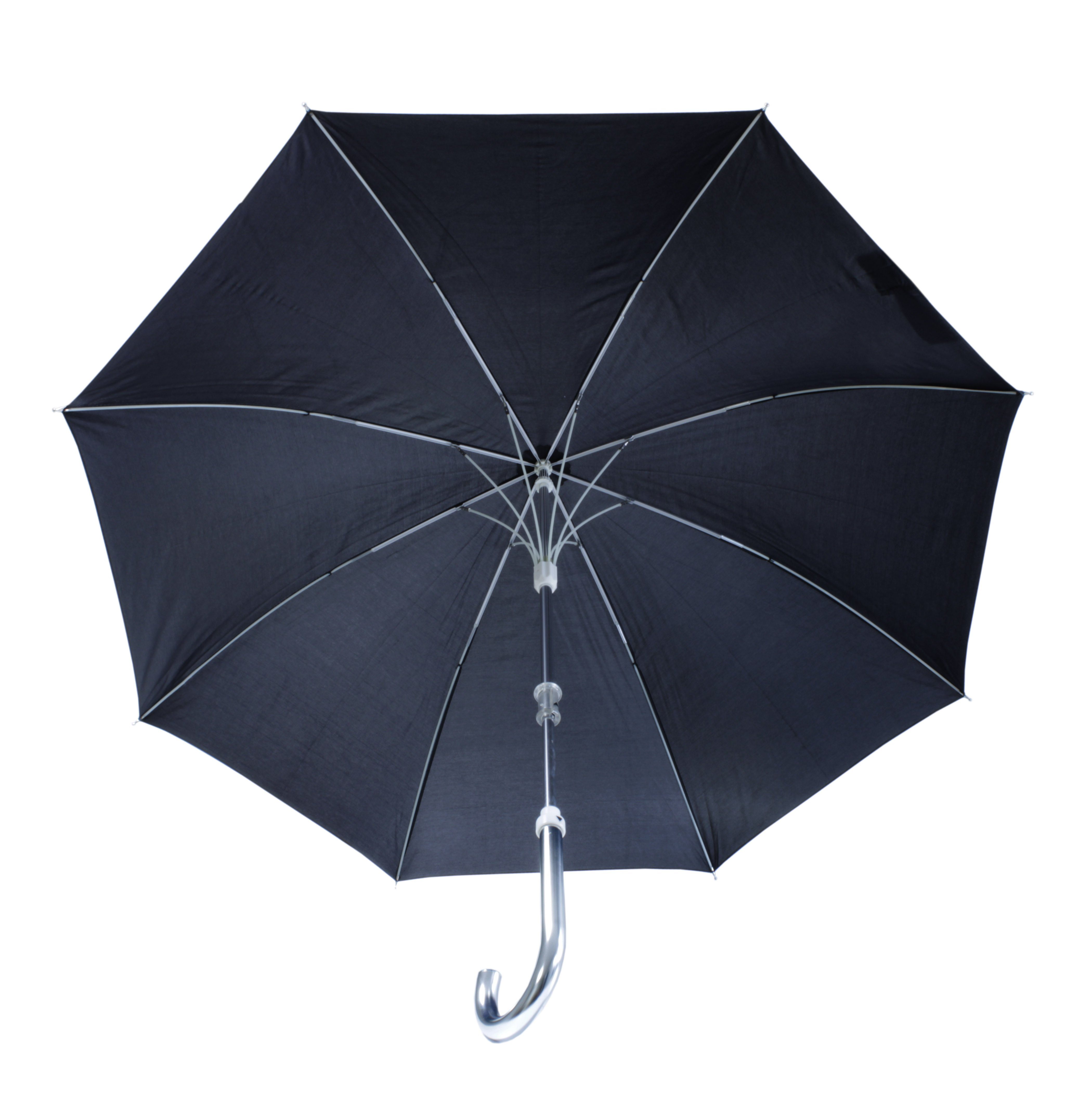 Stockregenschirm 110 windfest gebogen, schwarz mit Stockschirm cm Regenschirm Metallspitze Spetebo