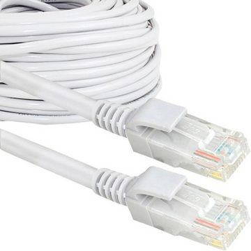 ISO TRADE Netzwerkkabel LAN-Kabel, RJ45, LAN (30000.00 cm), Kabel 30 Meter Grau
