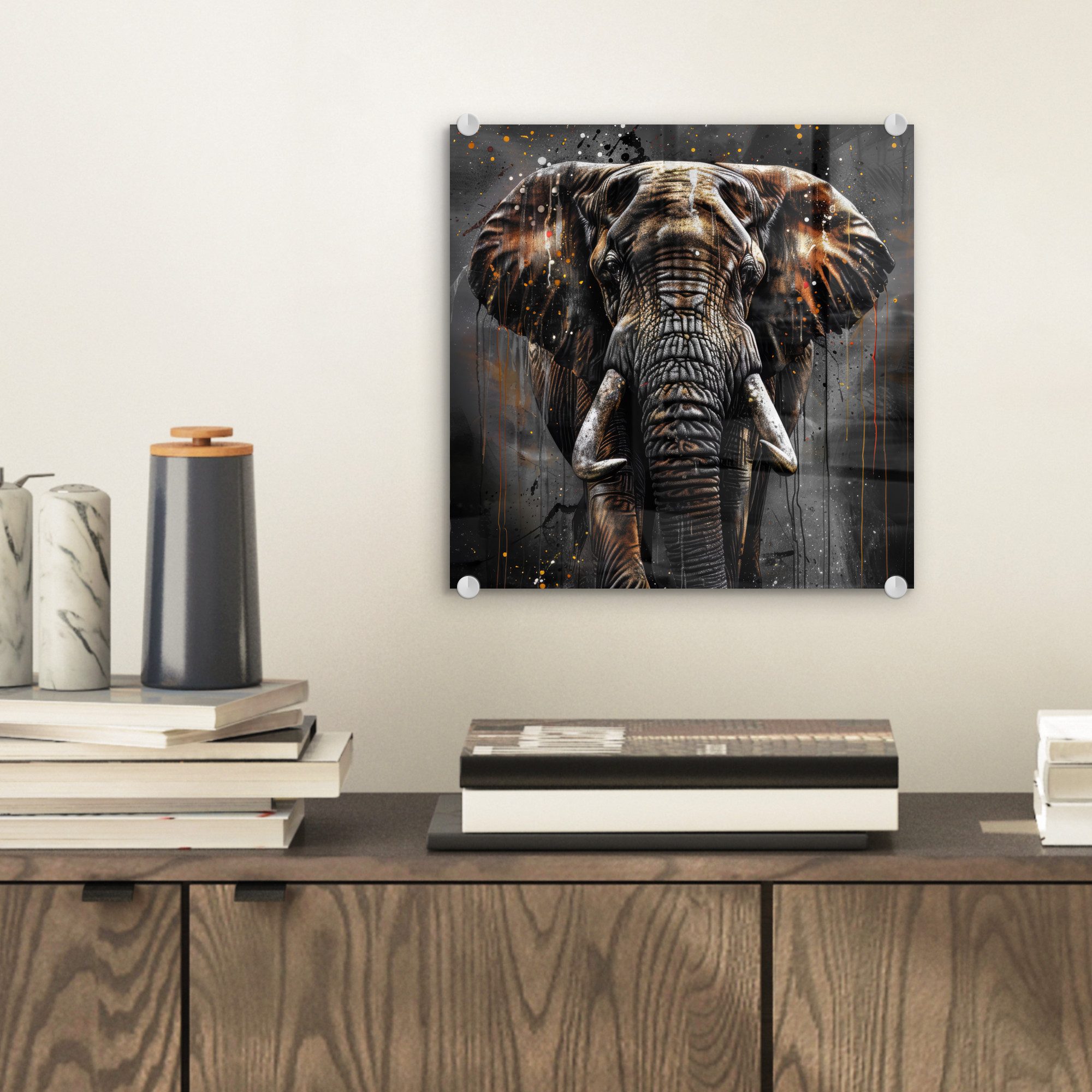 MuchoWow Acrylglasbild Elefant - Aquarell - günstig online kaufen