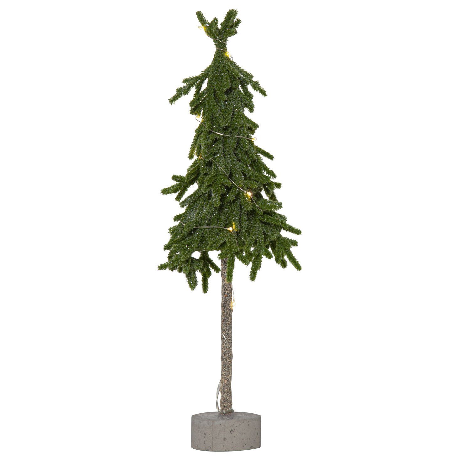 LED STAR 45cm Tischdeko Adventszeit Batterie LED 10 TRADING Baum Tischbaum warmweiße LED