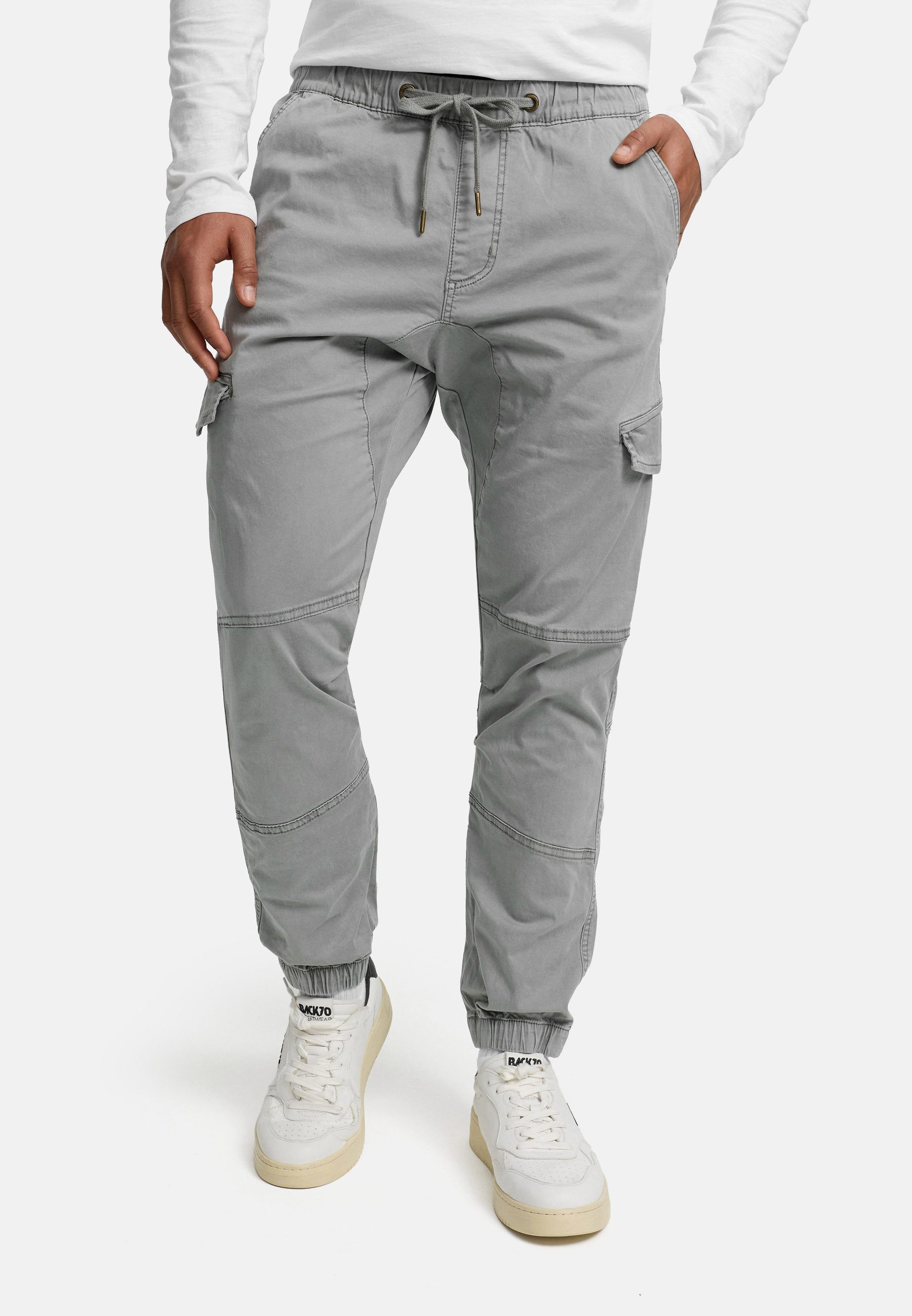 Indicode Stoffhose Herren INPillus Jogger-Pant mit elastischem Bund und Kordelzug