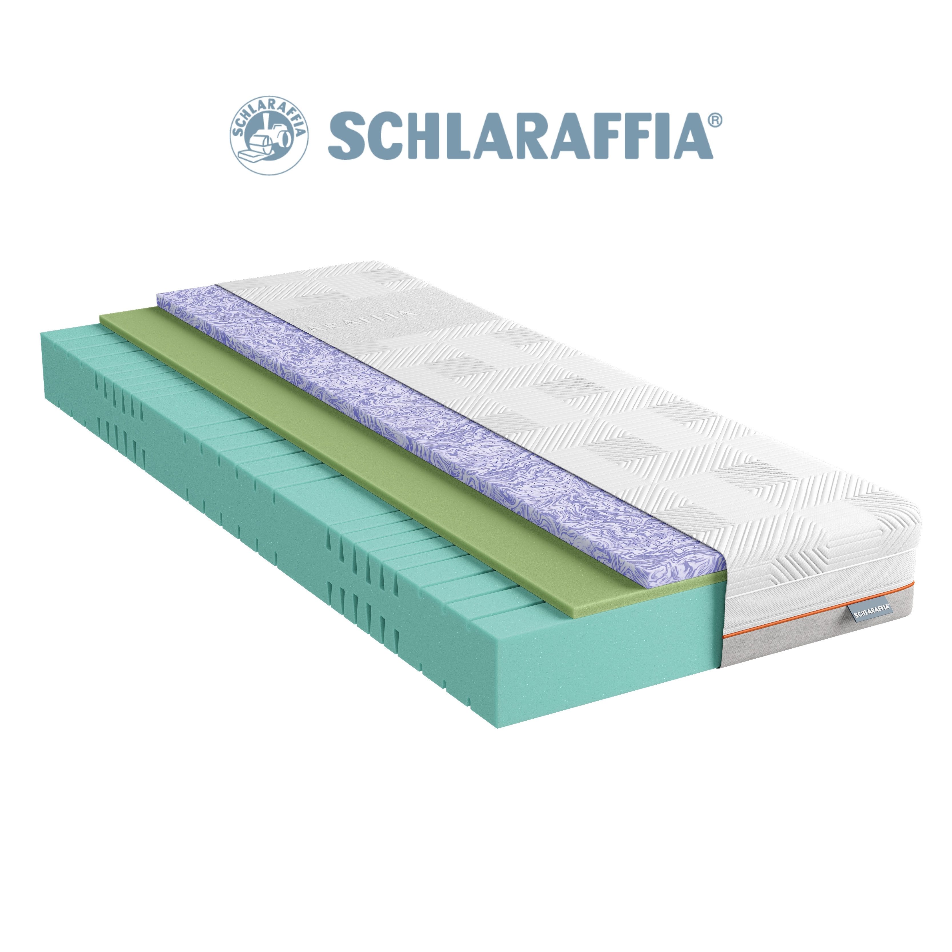 Kaltschaummatratze Matratze, 7 Zonen, GelPro Quantum 220, Kaltschaummatratze 90x200 cm, Schlaraffia, 22 cm hoch, Gelschaumauflage, patentierte Rhombo-therm Technologie, atmungsaktiv