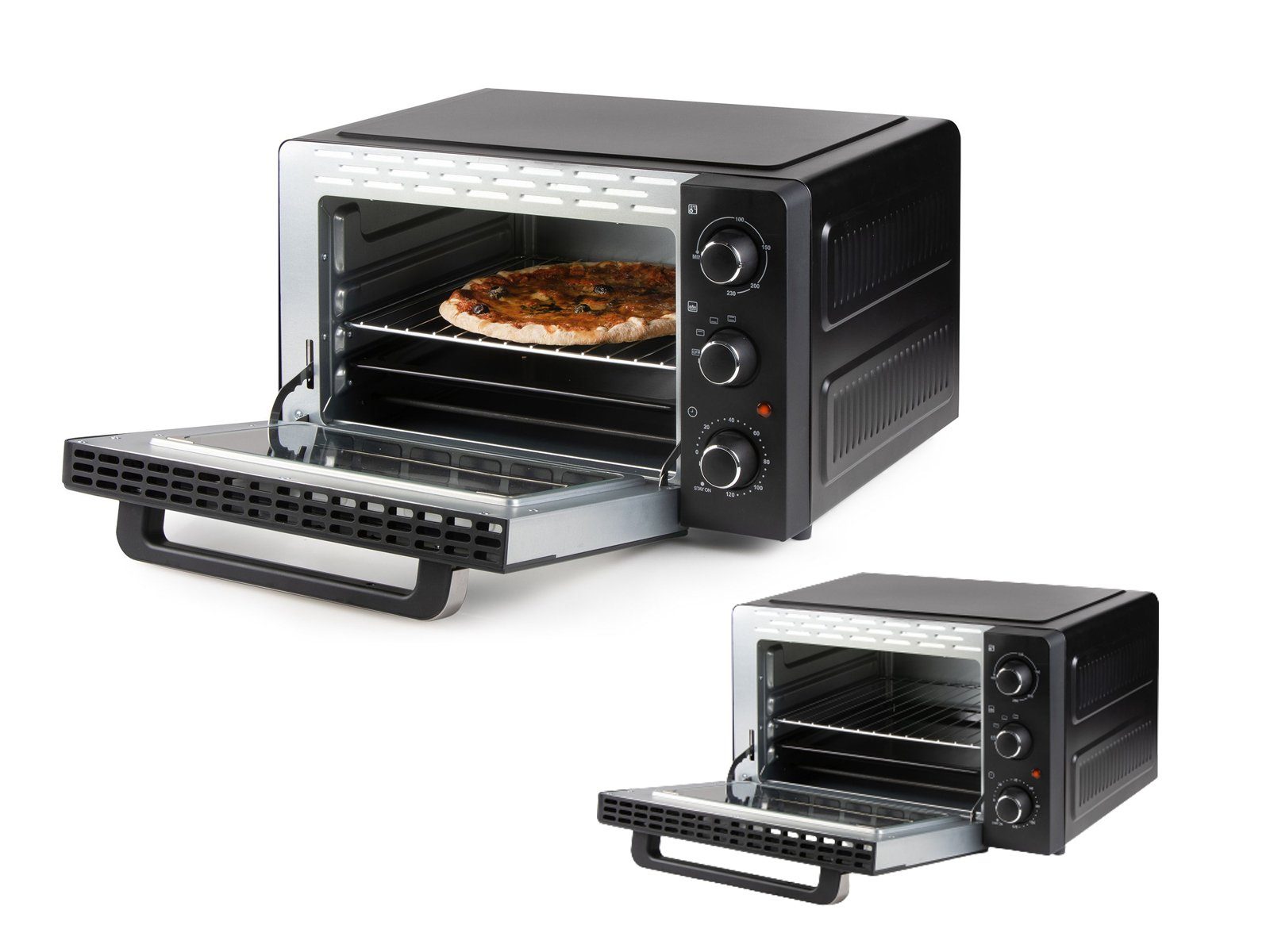 Domo Minibackofen, Pizza 28L & Unterhitze Tisch-Backofen Mini-Ofen für Ober Toast Kleiner