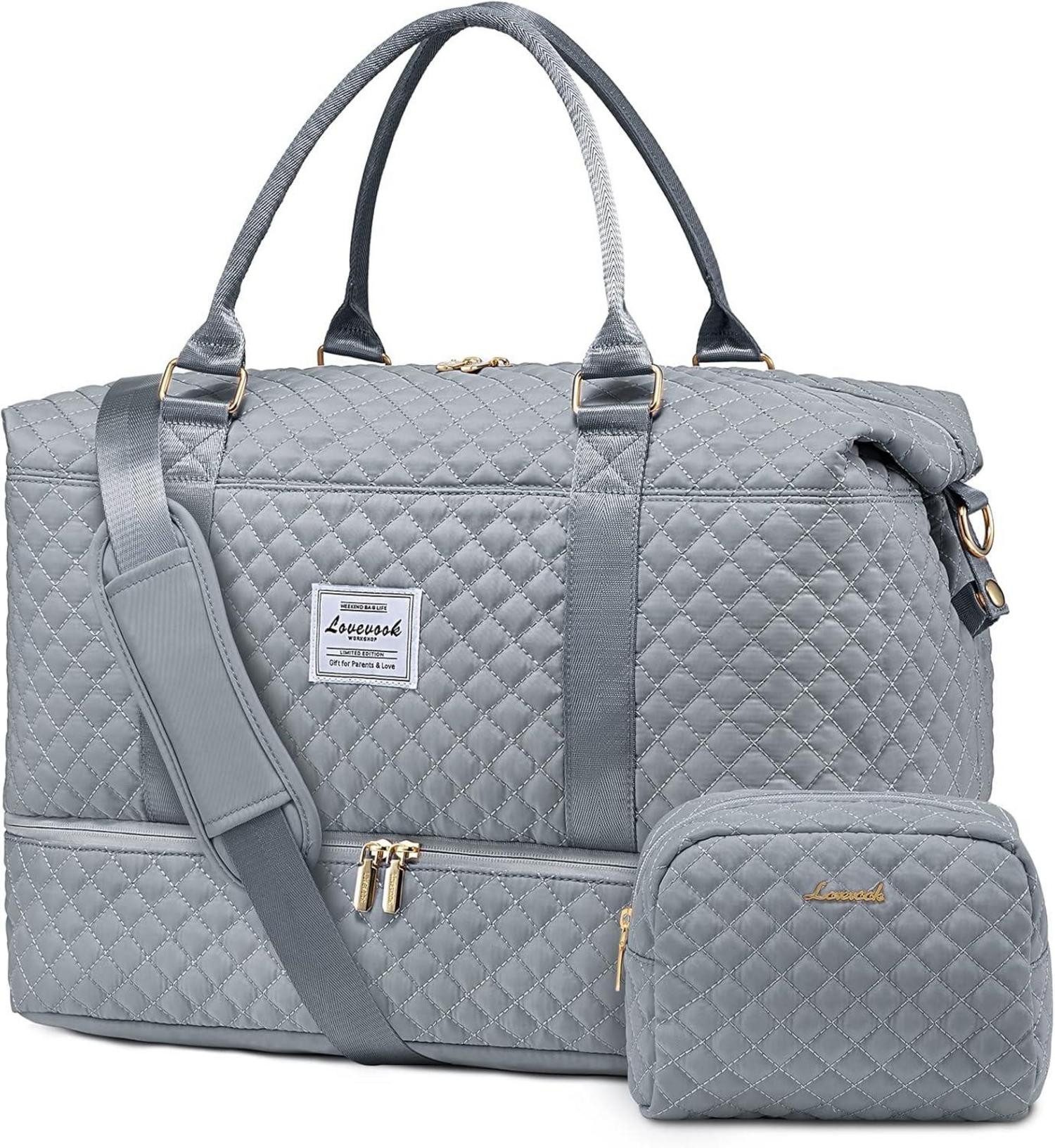 Reisetasche Handgepäck Reisetasche Damen Groß mit Schuhfach und Kulturbeutel