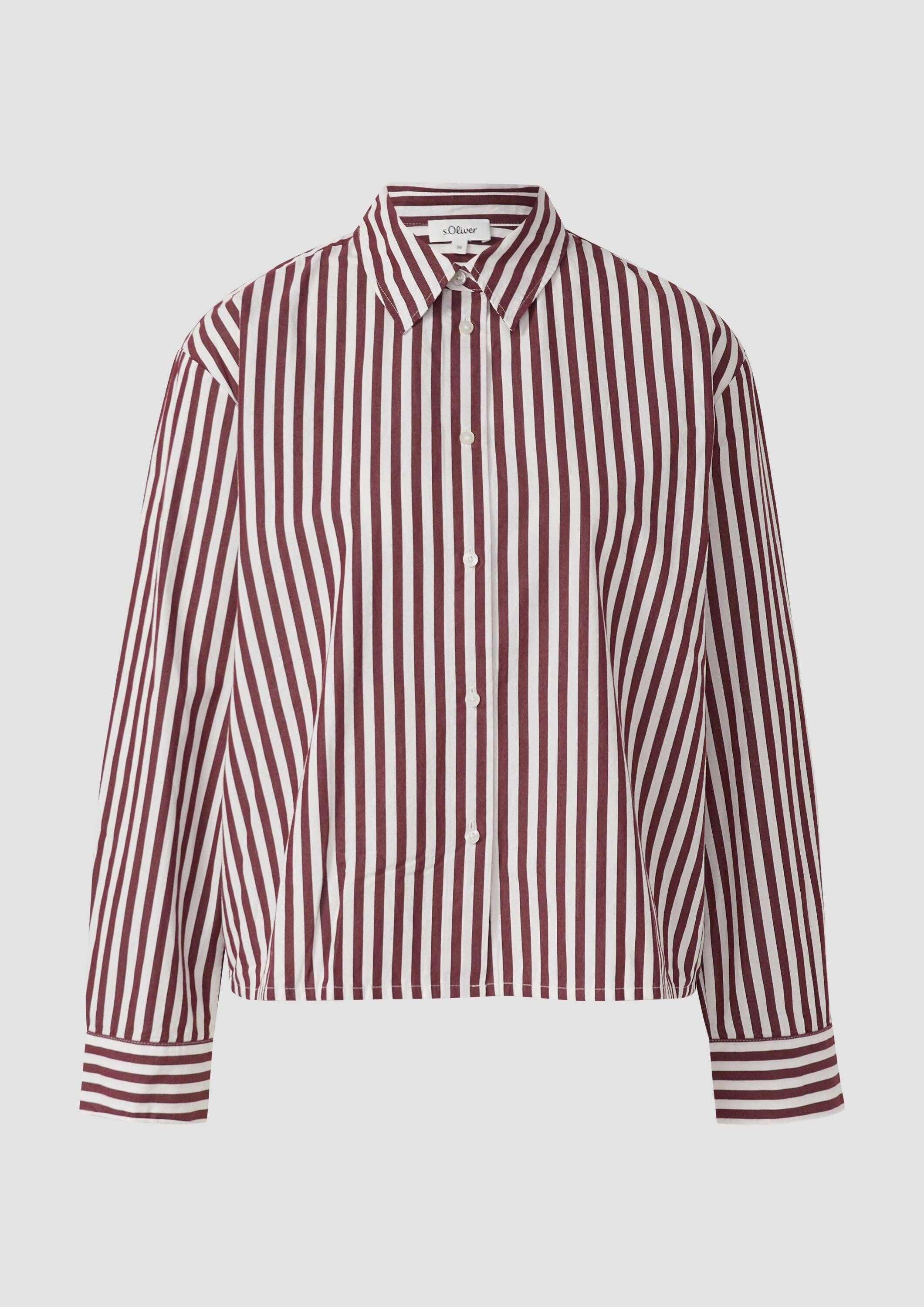 s.Oliver Langarmbluse Bluse Gestreifte Baumwoll-Bluse mit günstig online kaufen