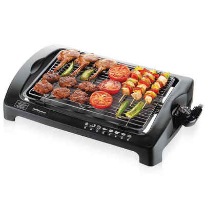 Hoffmanns Tischgrill Elektrischer BBQ Grill für Innen & Außen Barbeque Elektrogrill 2000W