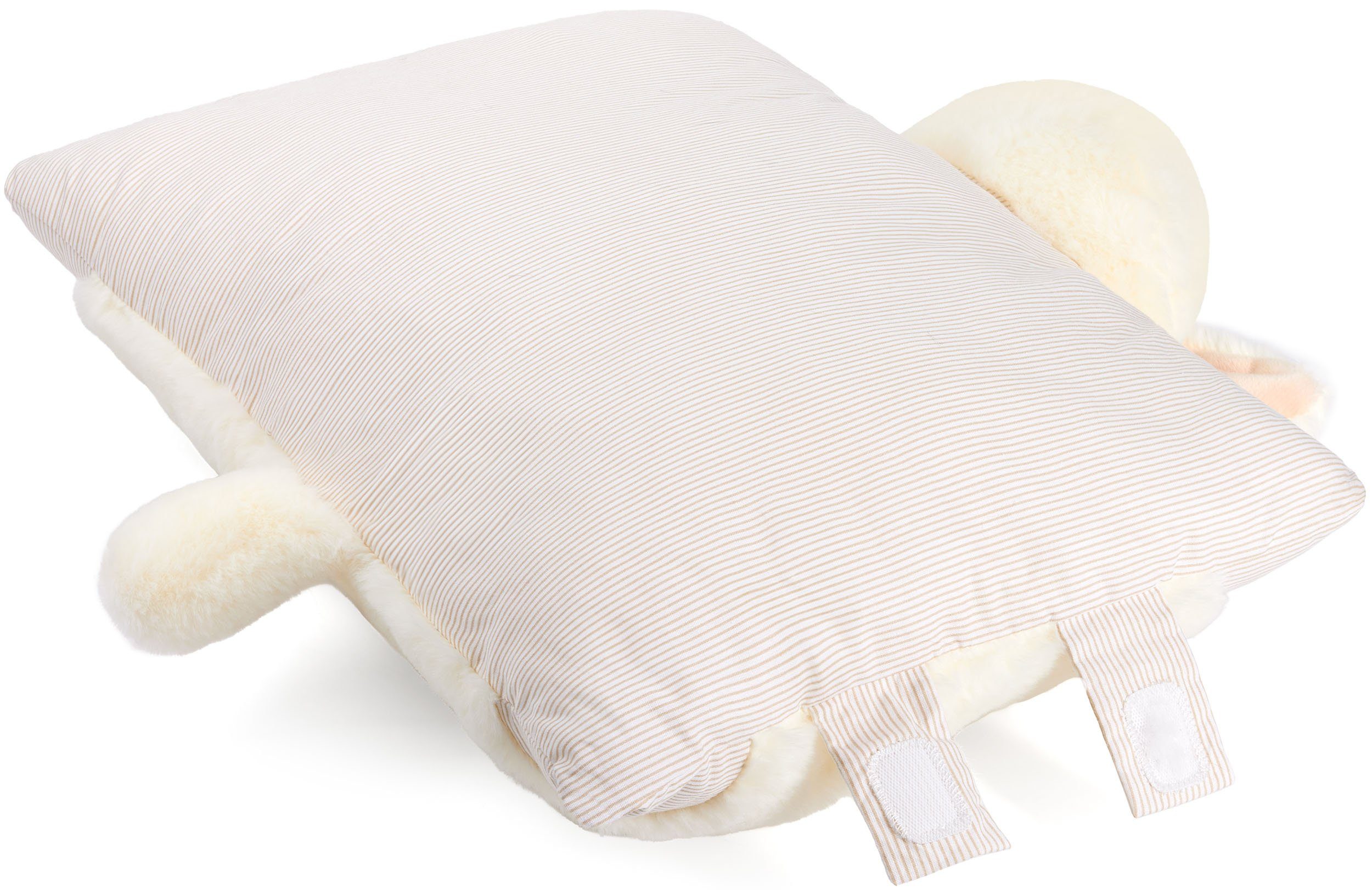 BRUBAKER Kuscheltier Kuscheltierkissen Hund - 2 in 1 Plüschtier und Kuschelkissen (40 x 30 cm, 1-St., Tierkissen Hundekissen Stofftier), Kuschelhund - aufklappbares Kinder Plüschkissen mit Klettverschluss