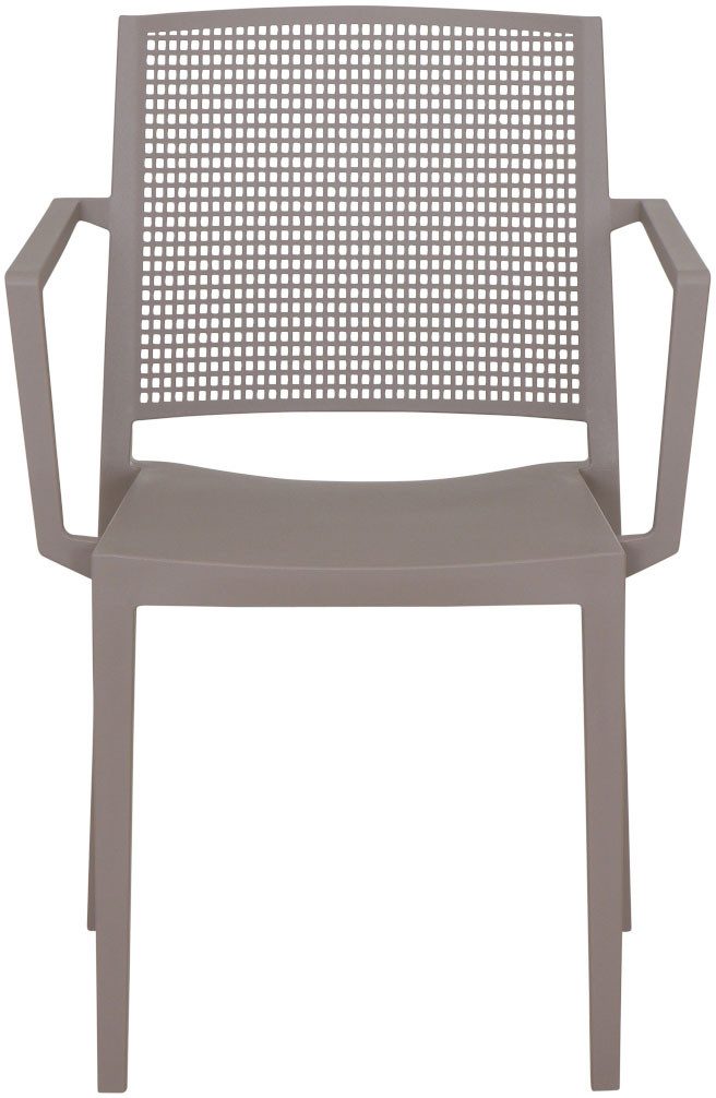 Siena Garden Gartensessel Square 2er Set Stapelsessel taupe (Set, 2-St), Gestell, Polypropylen/Glasfaser