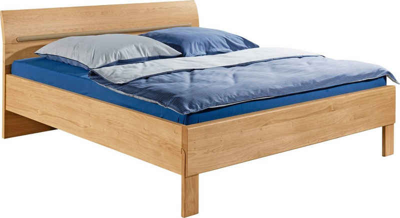 hülsta Bett »DREAM«, Breite 180 cm, mit schön geformten Kopfteil in Natureiche Furnier