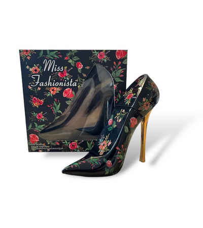 Tiverton Eau de Parfum Miss Fashionista Black, 1-tlg., Stiletto-Form mit Blumenmuster