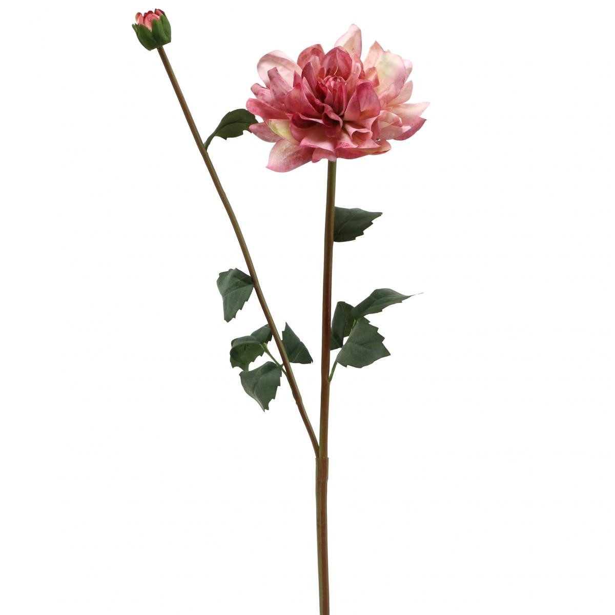Kunstblume Künstliche Dahlie mit Blüte und Knospe für Dekoration, Florists Products, Höhe 57 cm