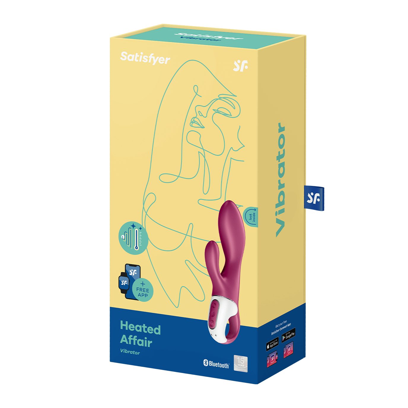 Satisfyer "Heated Klitoris-Stimulator Satisfyer Wärmefkt. Affair Connect Bluetooth, App", Rabbit,