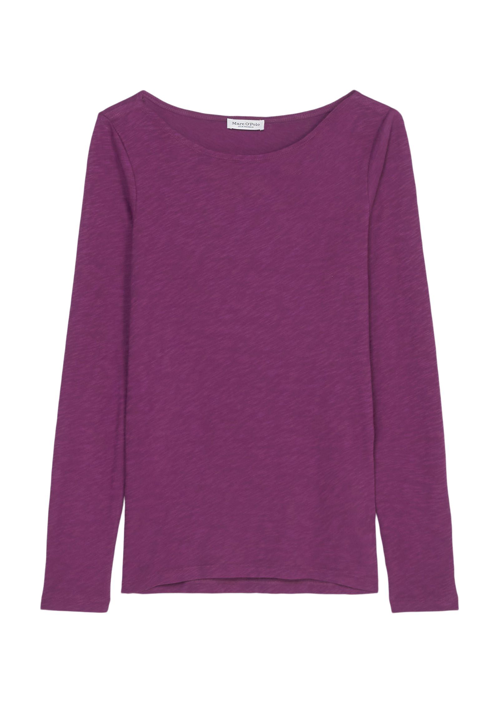 mit O'Polo Langarmshirt juicy berry Flammgarn-Struktur Marc