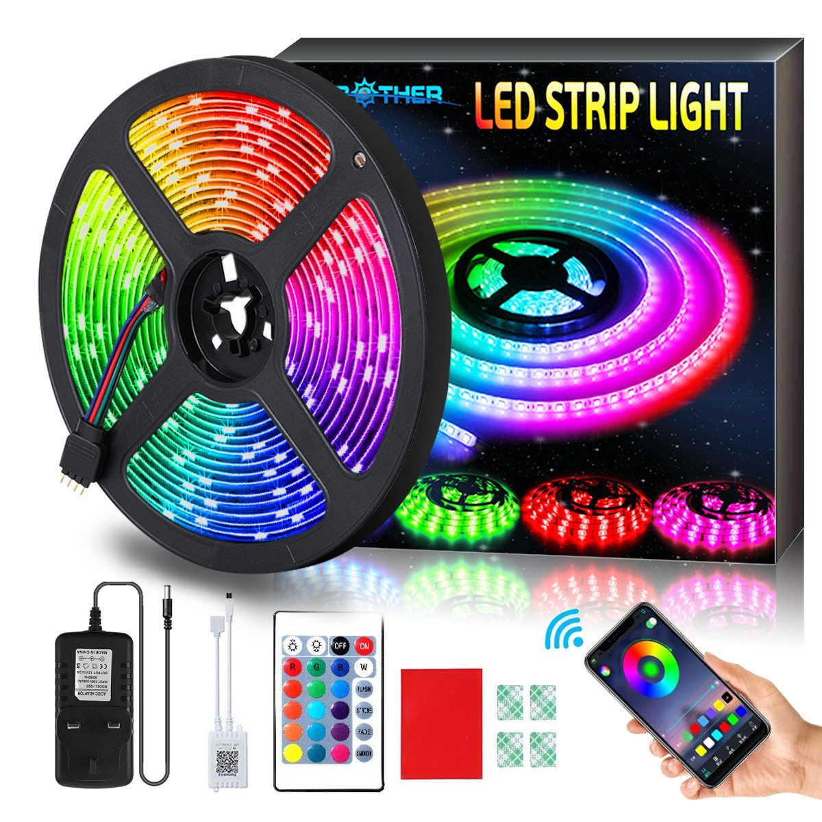 ELEGIANT LED Lichtleiste LED Streifenlicht – Flexibles Licht, LED fest integriert, für jedes Ambiente