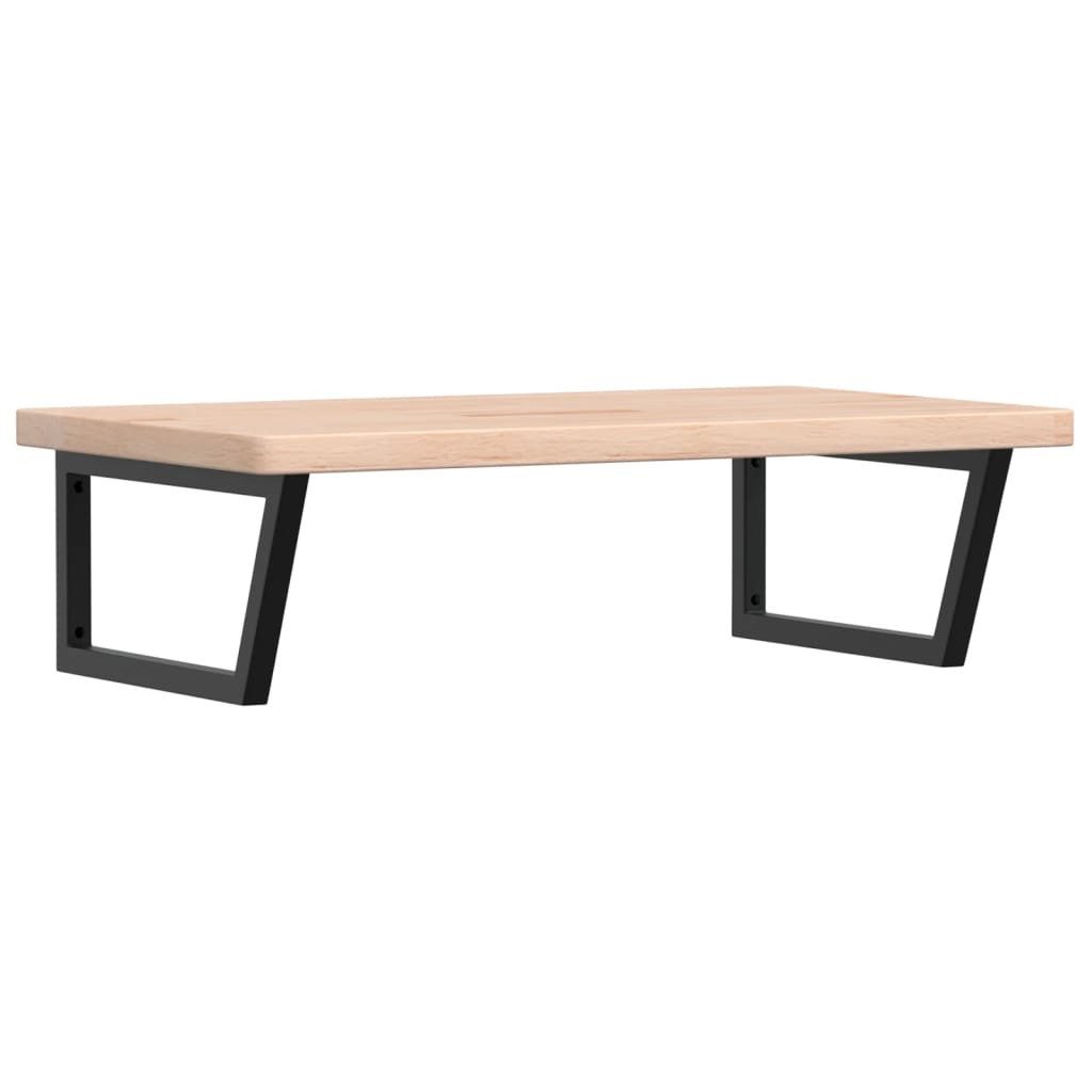 vidaXL Badezimmerspiegelschrank Waschtischplatte mit Halterung Stahl und Massivholz Eiche (1-St)