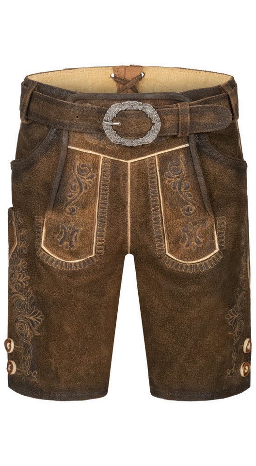 Nübler Trachtenlederhose Kinderlederhose kurz Alfons in Braun von Nübler