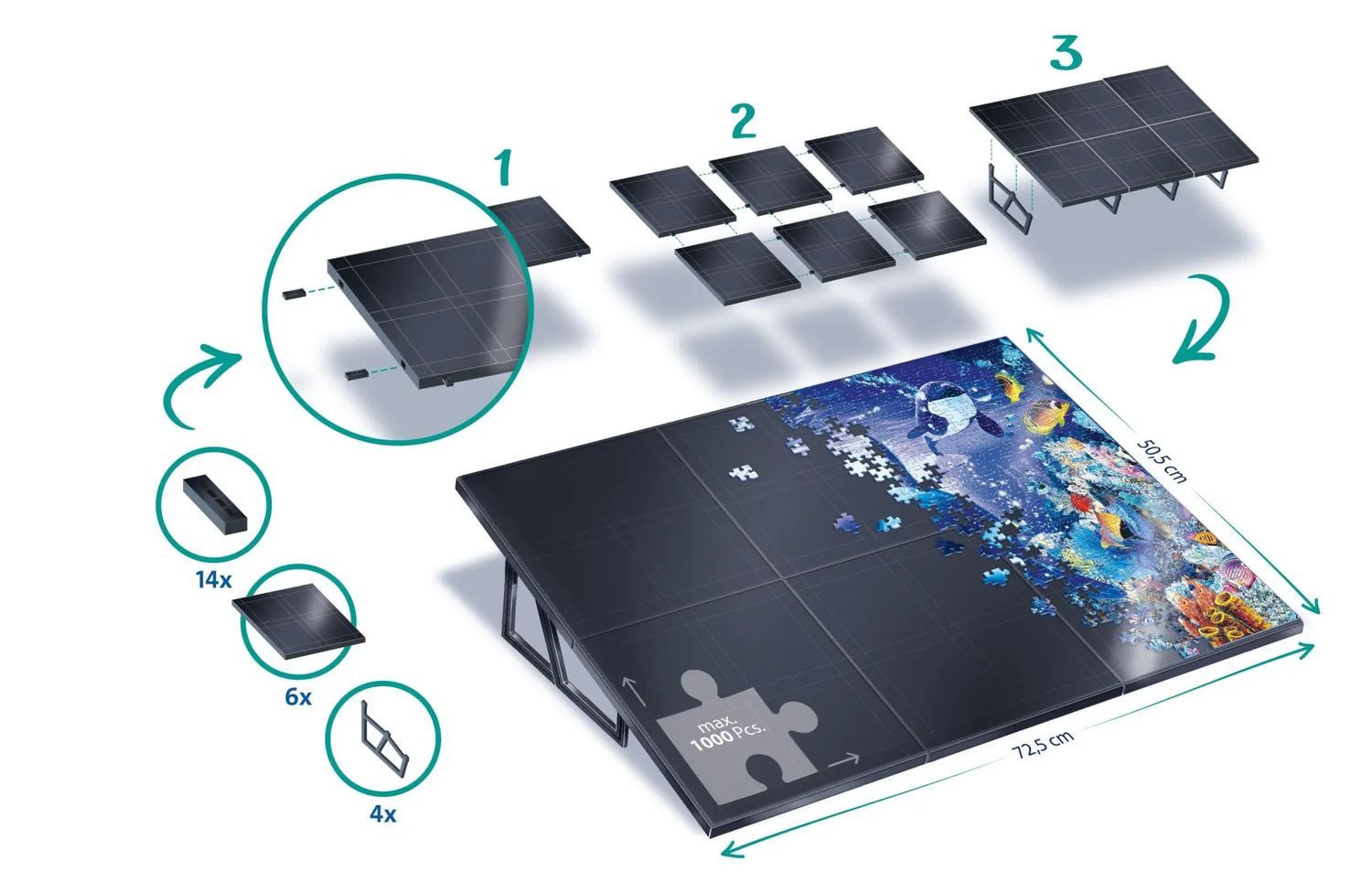 Ravensburger Puzzle Puzzle Staffelei. 1000 Teile, 1000 Puzzleteile günstig online kaufen